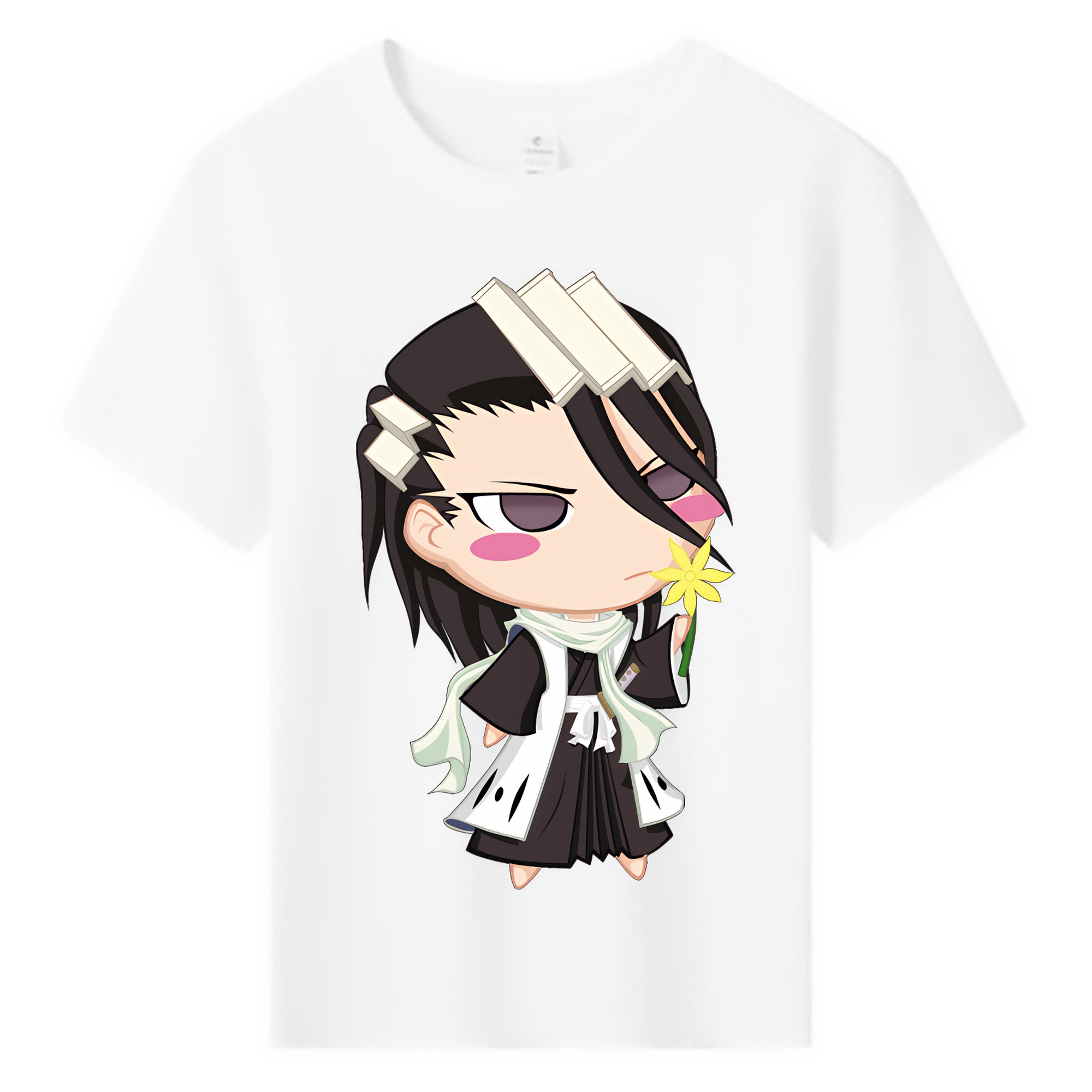 （画像用） ブリーチ くちき びゃくや BLEACH Kuchiki Byakuya 綿100％キッズTシャツ（フロントプリント）