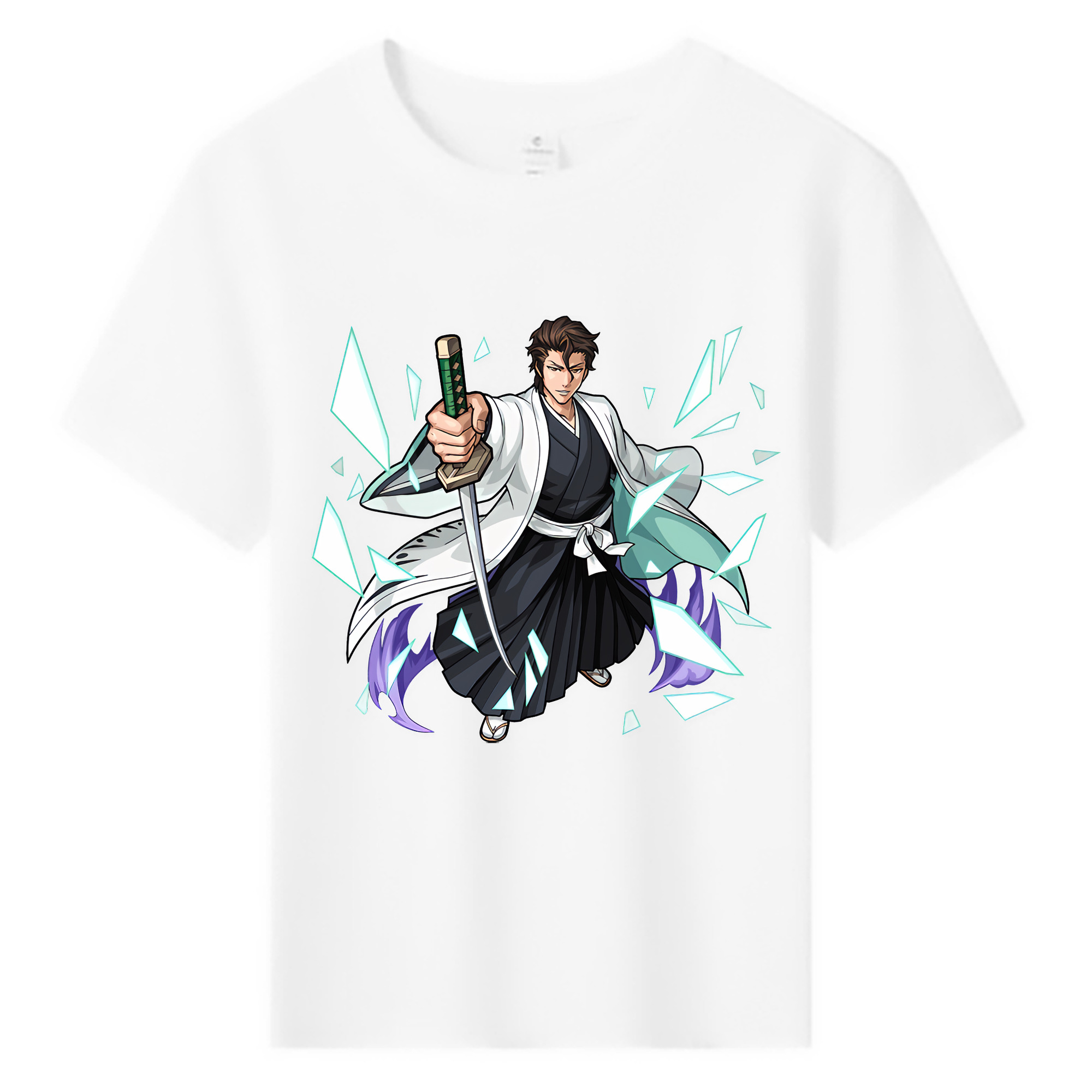 （画像用） ブリーチ 藍染 惣右介（あいぜん そうすけ） BLEACH Aizen Sousuke 綿100％キッズTシャツ（フロントプリント）