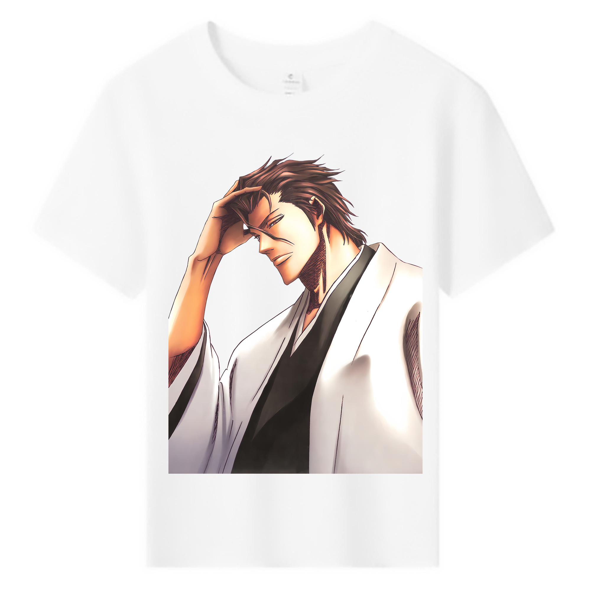 （画像用） ブリーチ 藍染 惣右介（あいぜん そうすけ） BLEACH Aizen Sousuke 綿100％キッズTシャツ（フロントプリント）