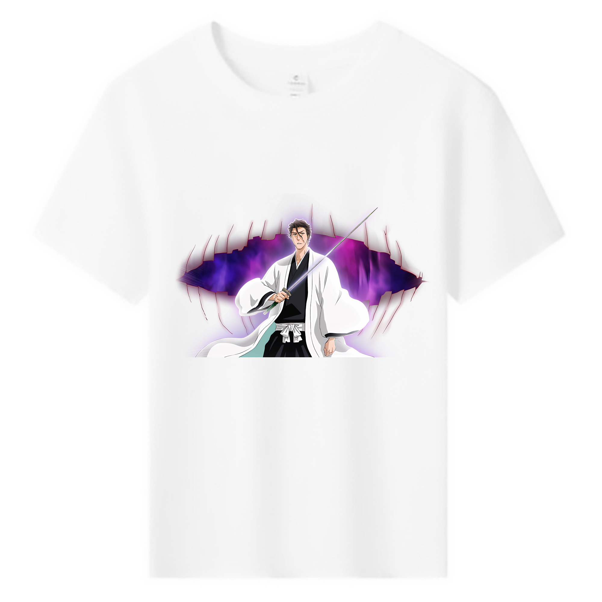 （画像用） ブリーチ 藍染 惣右介（あいぜん そうすけ） BLEACH Aizen Sousuke 綿100％キッズTシャツ（フロントプリント）