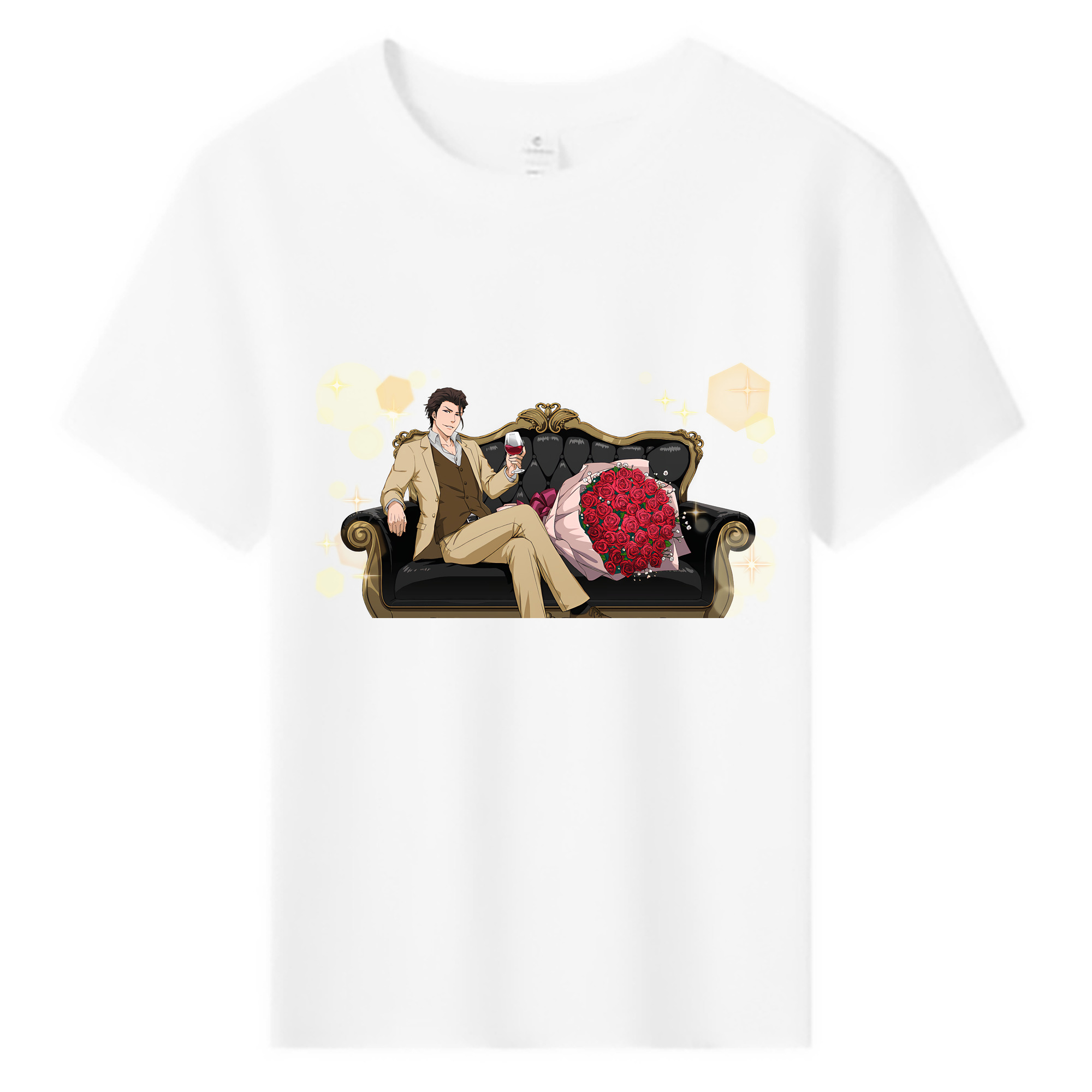 （画像用） ブリーチ 藍染 惣右介（あいぜん そうすけ） BLEACH Aizen Sousuke 綿100％キッズTシャツ（フロントプリント）
