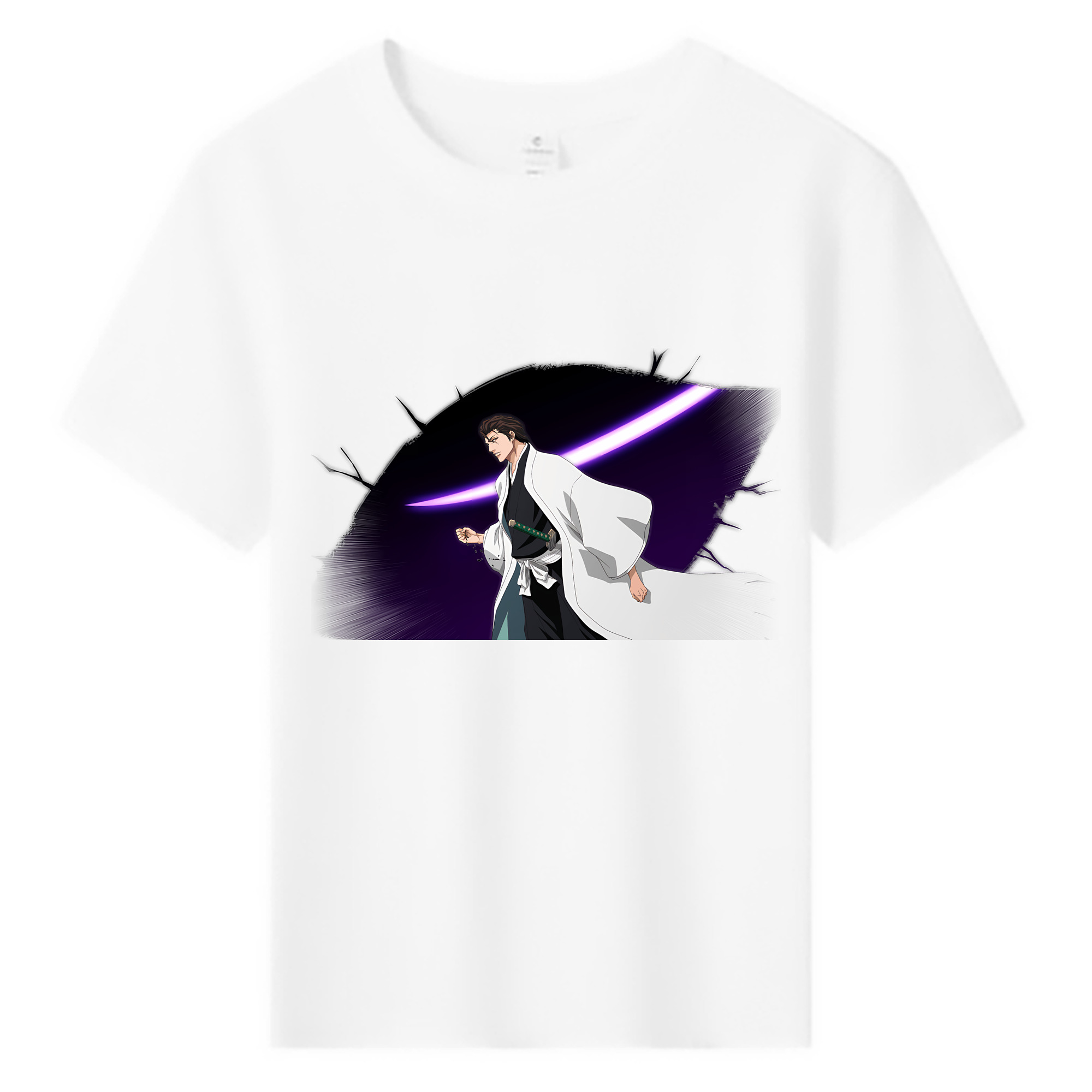（画像用） ブリーチ 藍染 惣右介（あいぜん そうすけ） BLEACH Aizen Sousuke 綿100％キッズTシャツ（フロントプリント）