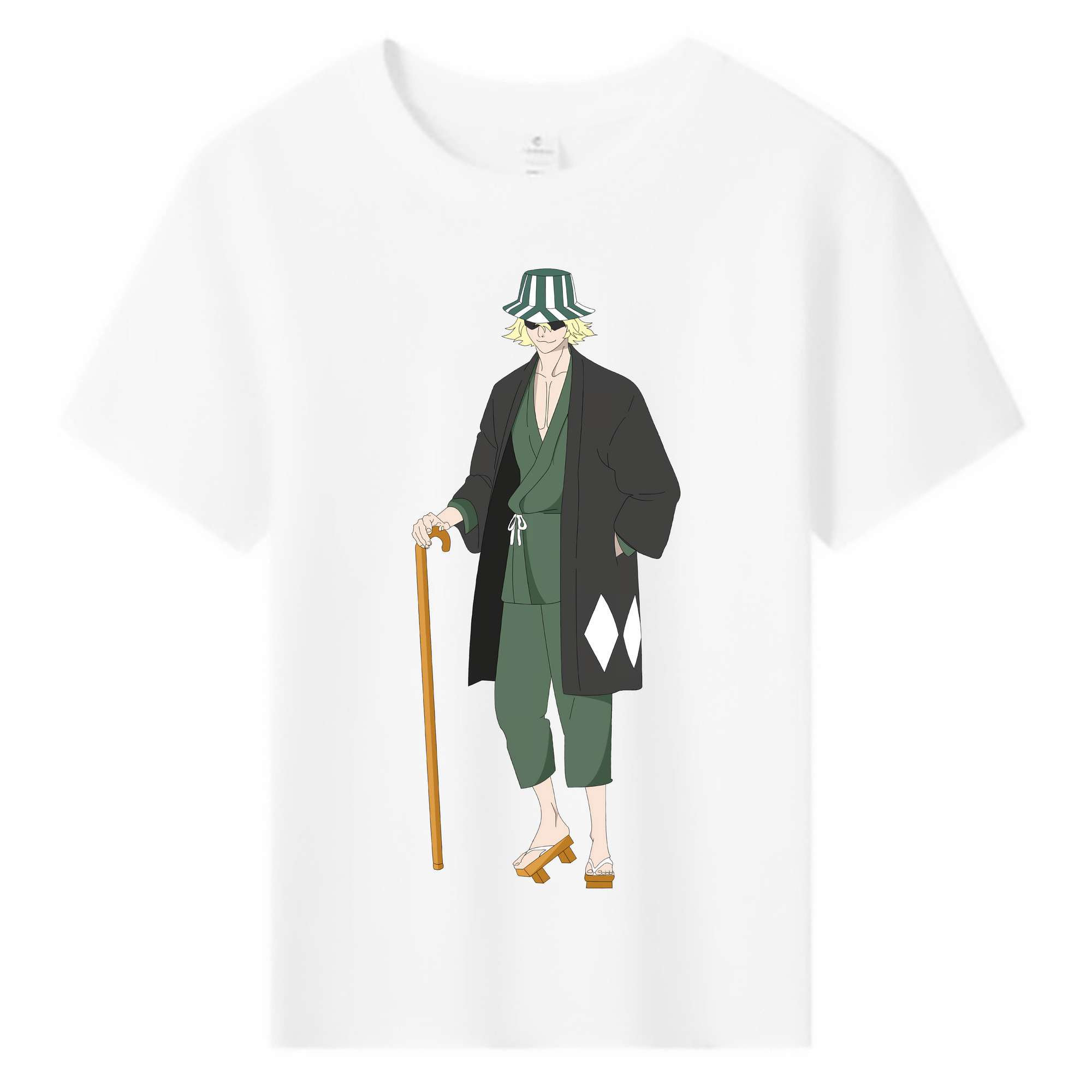 （画像用） "ブリーチ 浦原 喜助（うらはら きすけ） BLEACH Urahara Kisuke " 綿100％キッズTシャツ（フロントプリント）