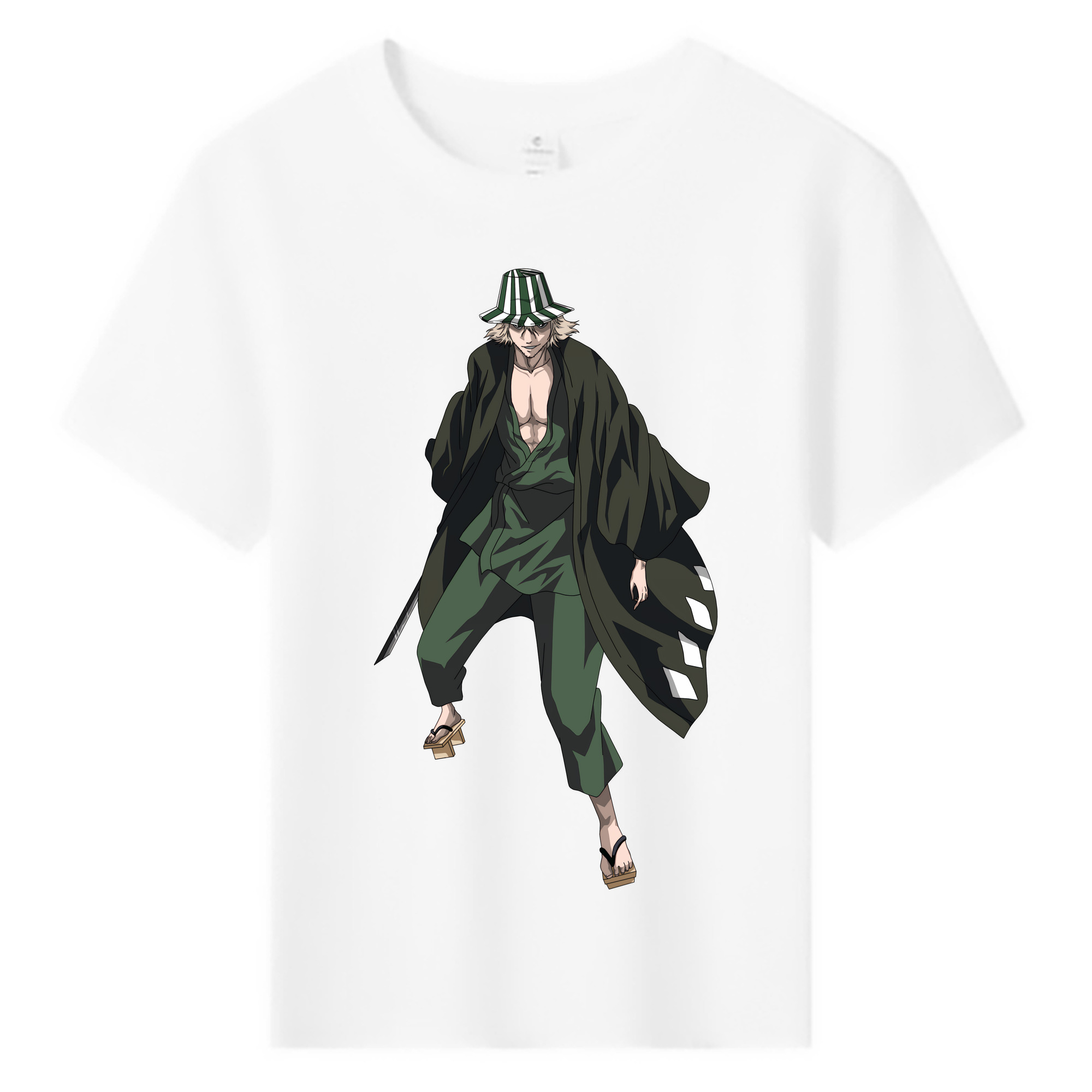 （画像用） "ブリーチ 浦原 喜助（うらはら きすけ） BLEACH Urahara Kisuke " 綿100％キッズTシャツ（フロントプリント）