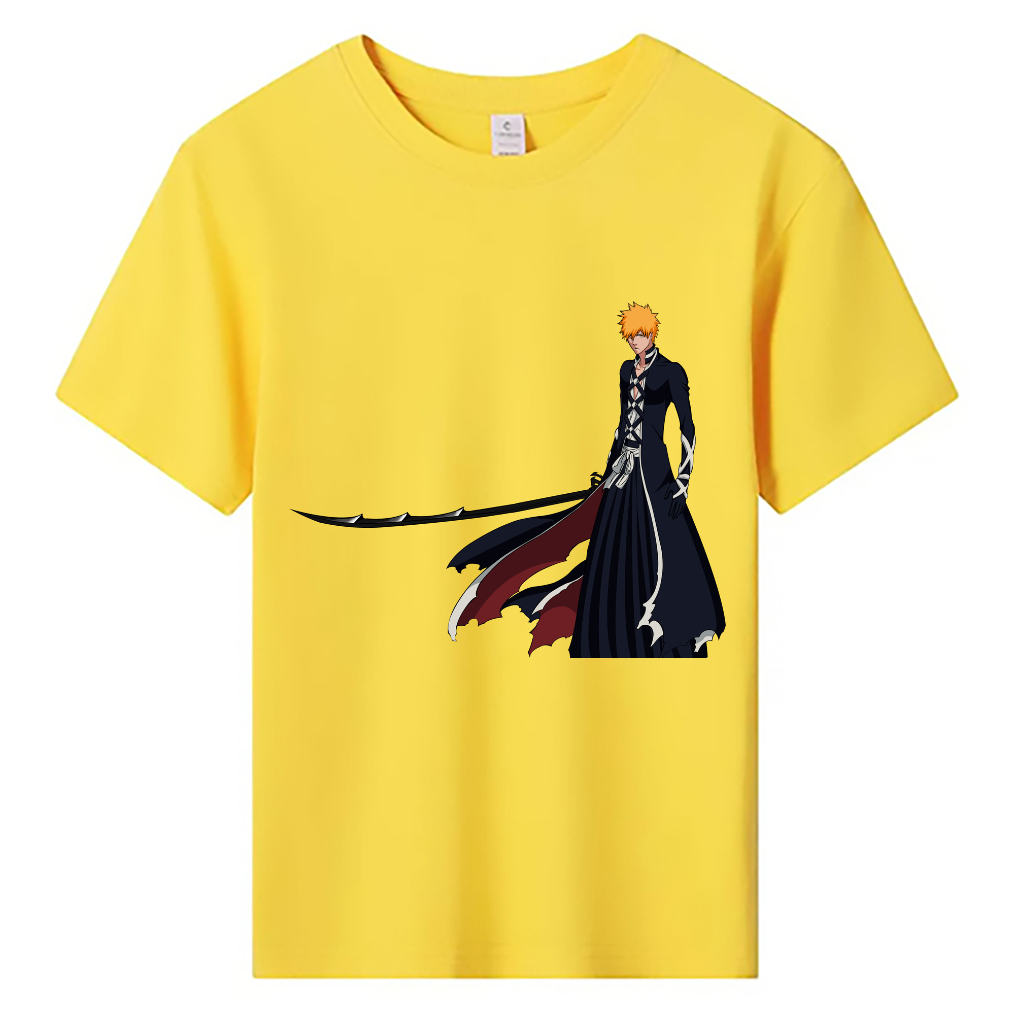（画像用） ブリーチ 黒崎一護（くろさき いちご）BLEACH Kurosaki Ichigo 綿100％キッズTシャツ（フロントプリント）