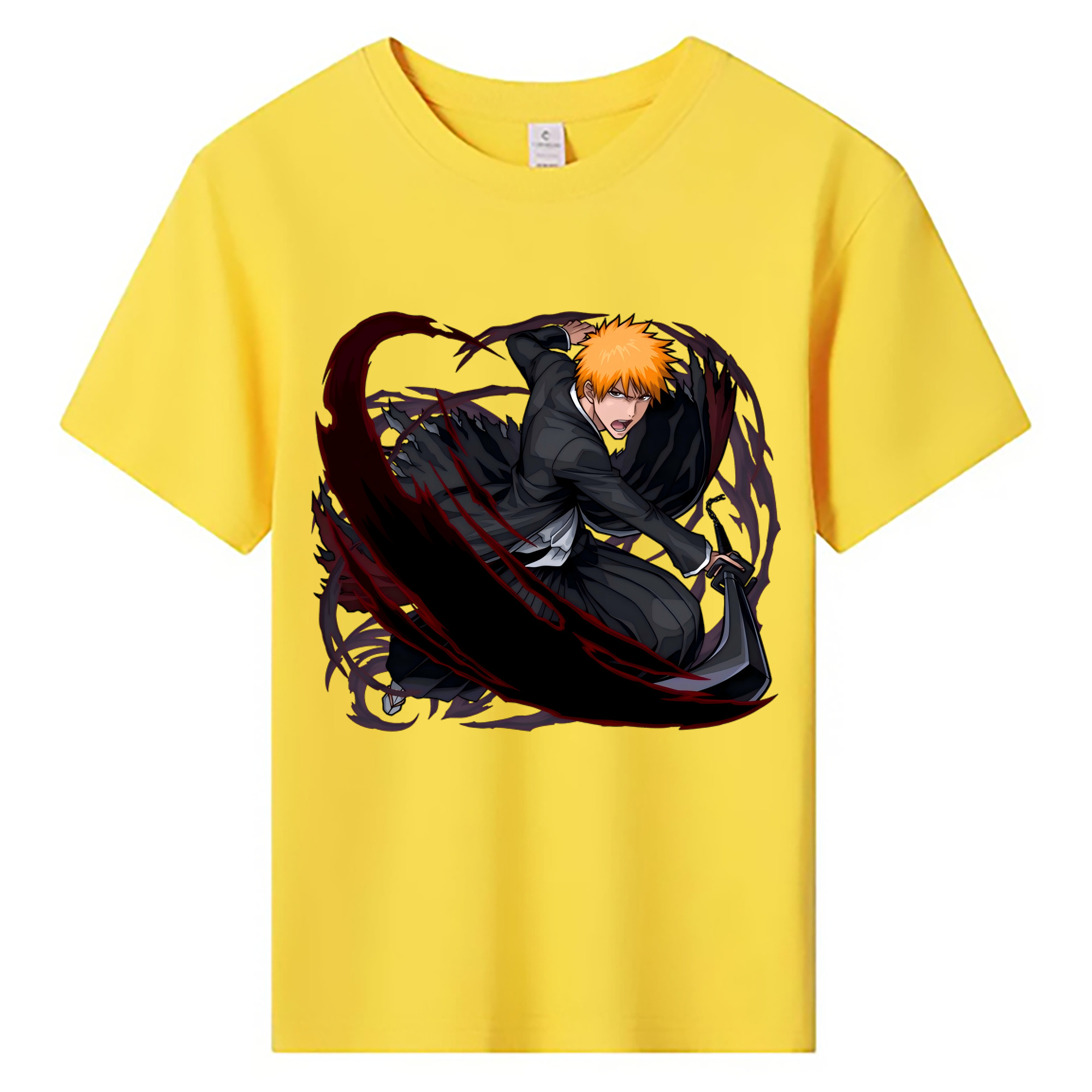 （画像用） ブリーチ 黒崎一護（くろさき いちご）BLEACH Kurosaki Ichigo 綿100％キッズTシャツ（フロントプリント）