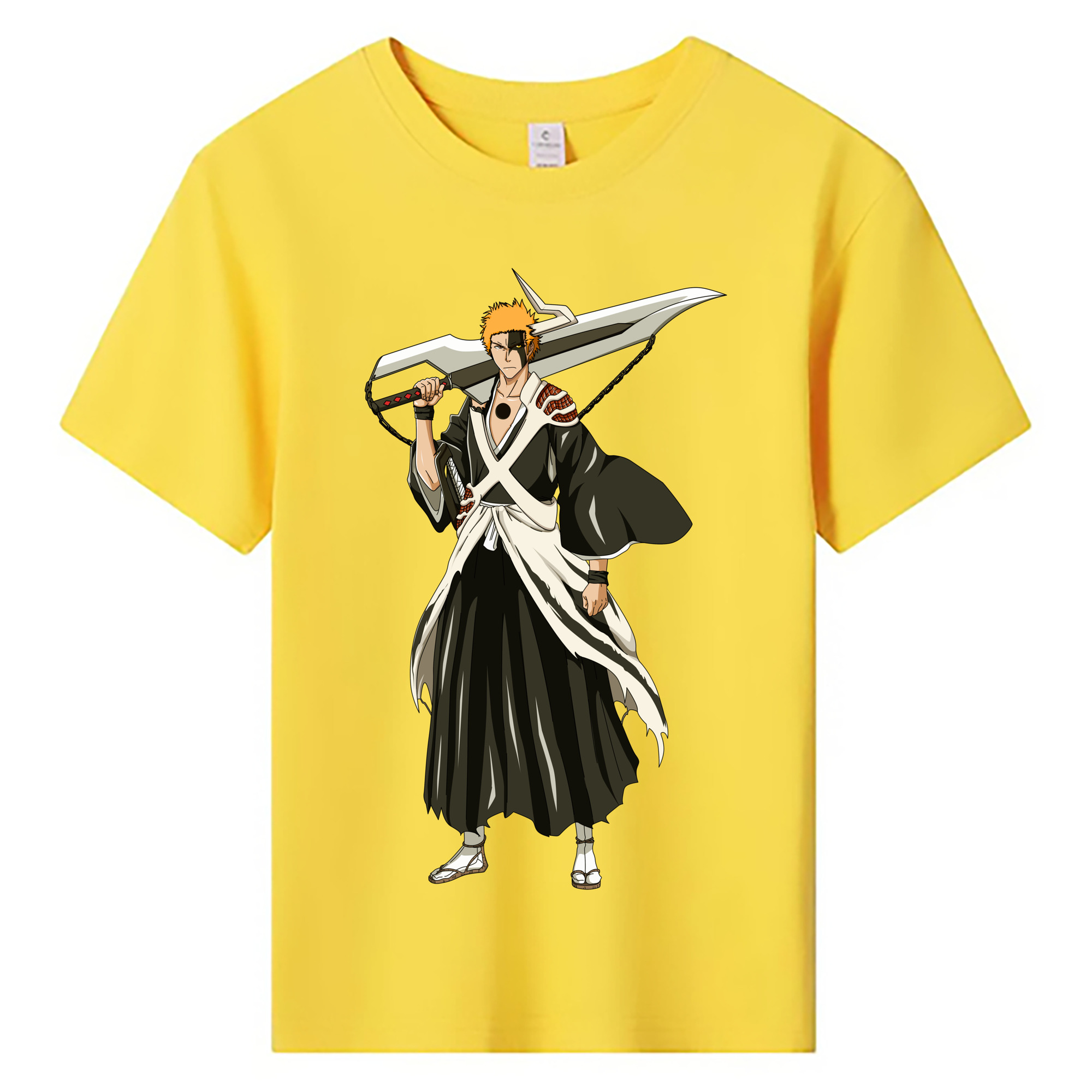 （画像用） ブリーチ 黒崎一護（くろさき いちご）BLEACH Kurosaki Ichigo 綿100％キッズTシャツ（フロントプリント）