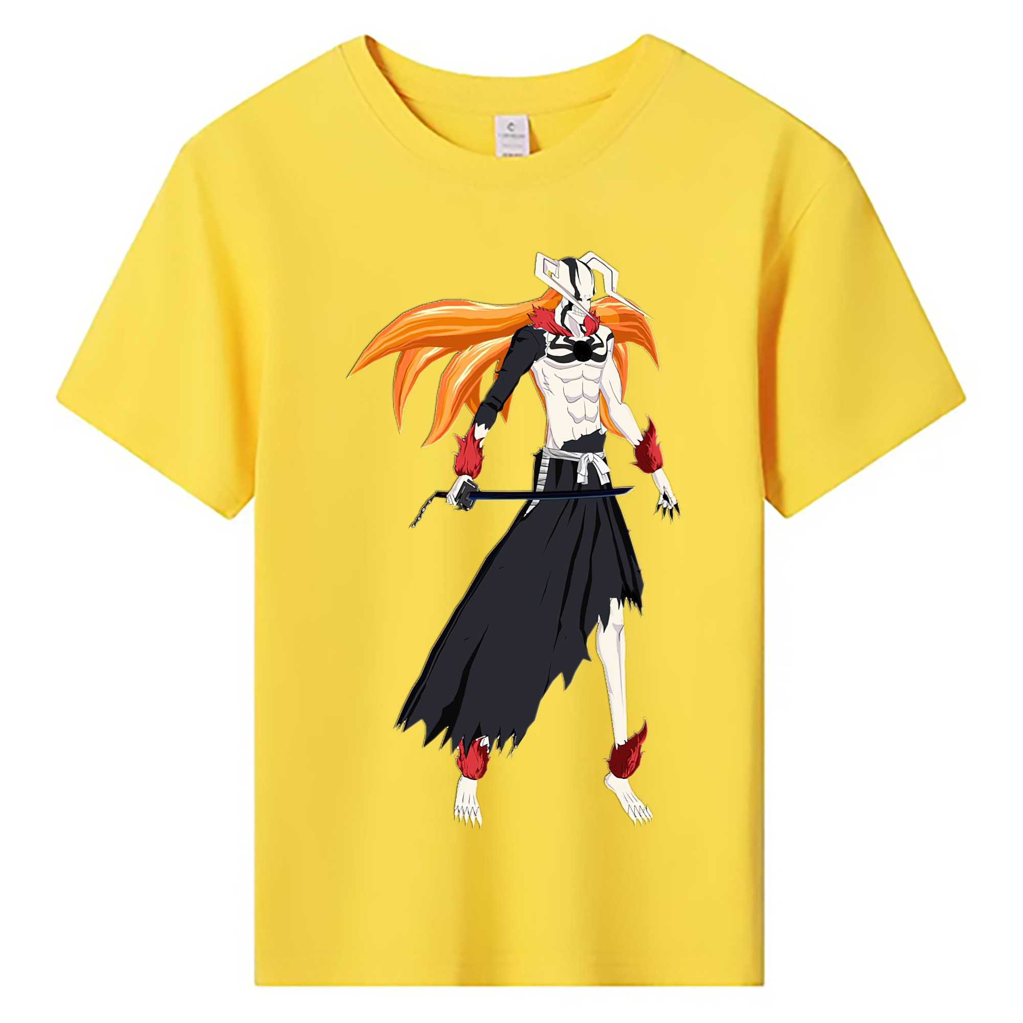 （画像用） ブリーチ 黒崎一護（くろさき いちご）BLEACH Kurosaki Ichigo 綿100％キッズTシャツ（フロントプリント）