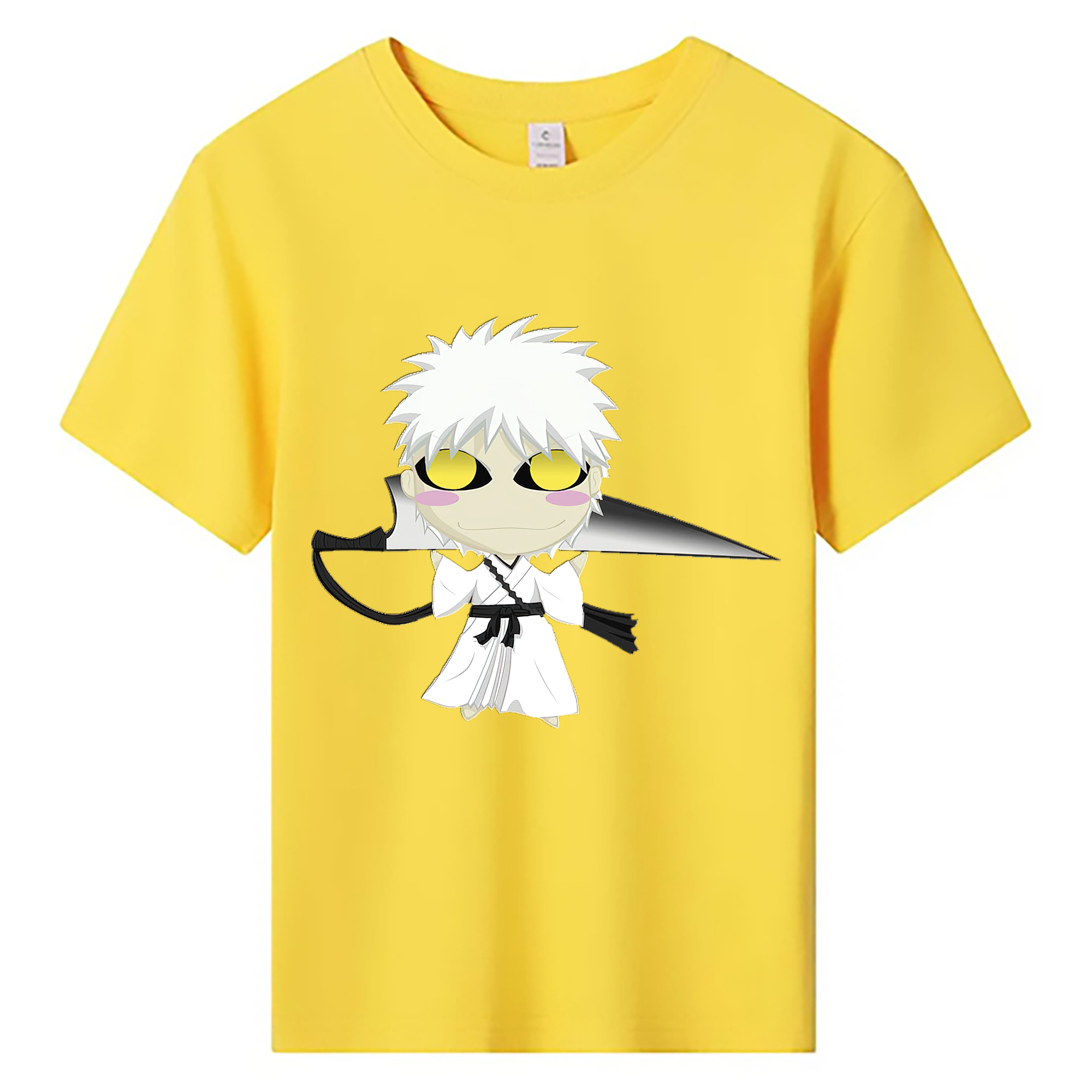 （画像用） ブリーチ 黒崎一護（くろさき いちご）BLEACH Kurosaki Ichigo 綿100％キッズTシャツ（フロントプリント）
