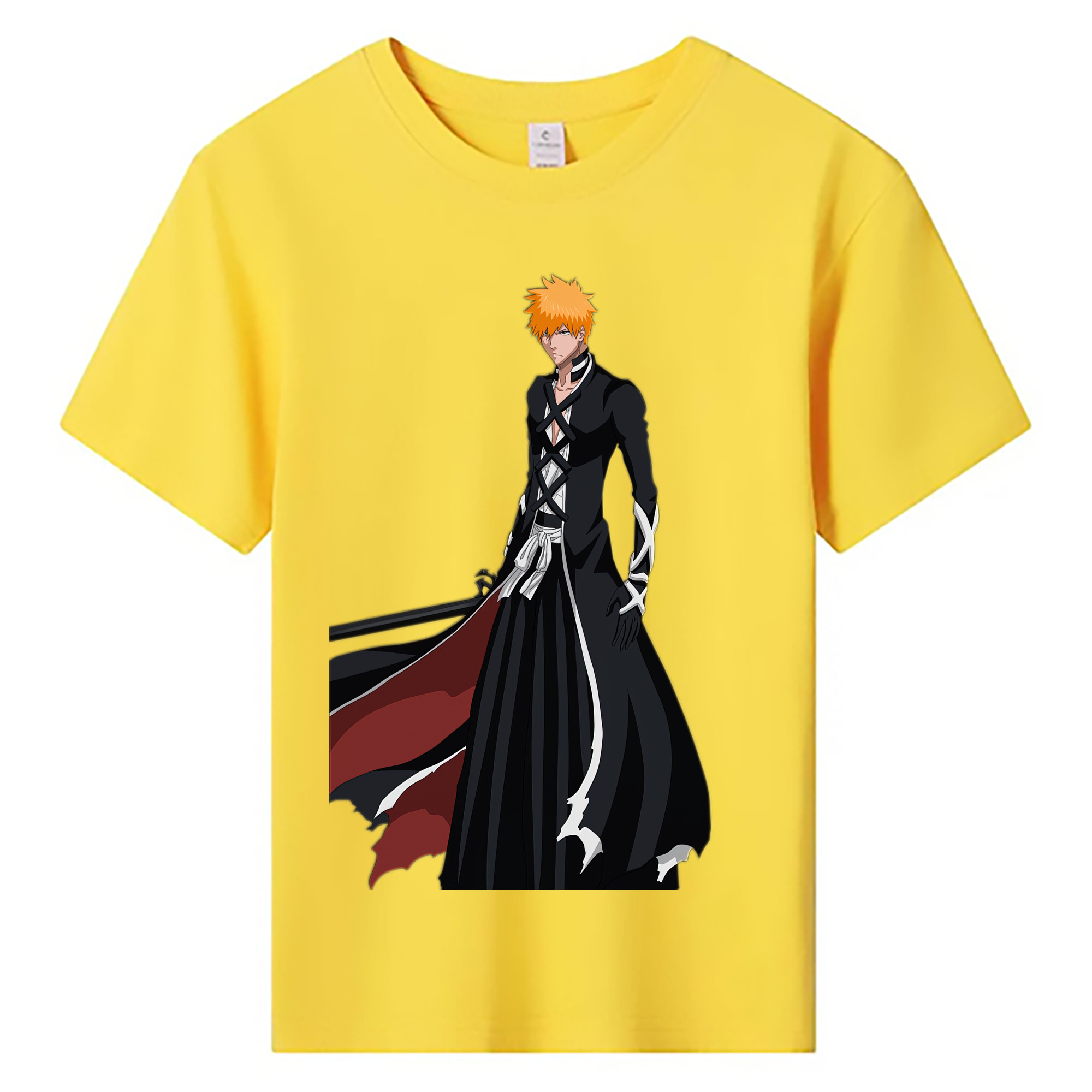 （画像用） ブリーチ 黒崎一護（くろさき いちご）BLEACH Kurosaki Ichigo 綿100％キッズTシャツ（フロントプリント）