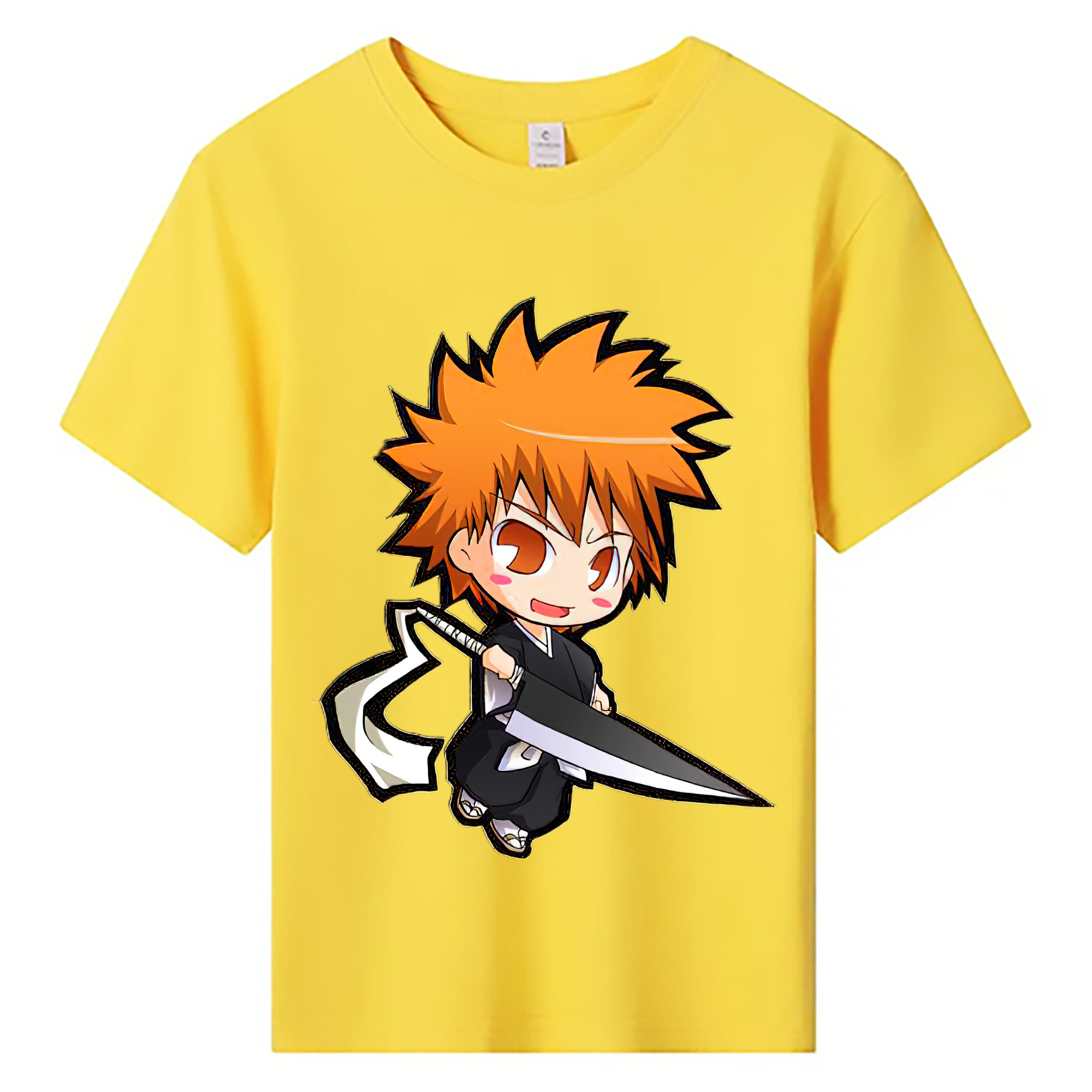 （画像用） ブリーチ 黒崎一護（くろさき いちご）BLEACH Kurosaki Ichigo 綿100％キッズTシャツ（フロントプリント）