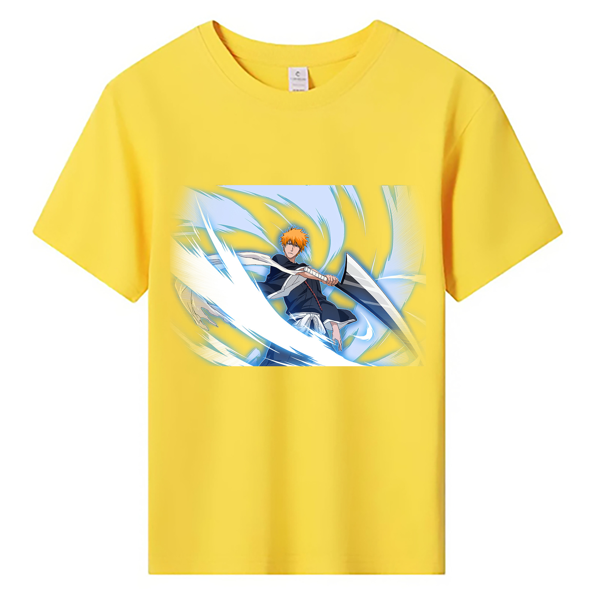 （画像用） ブリーチ 黒崎一護（くろさき いちご）BLEACH Kurosaki Ichigo 綿100％キッズTシャツ（フロントプリント）