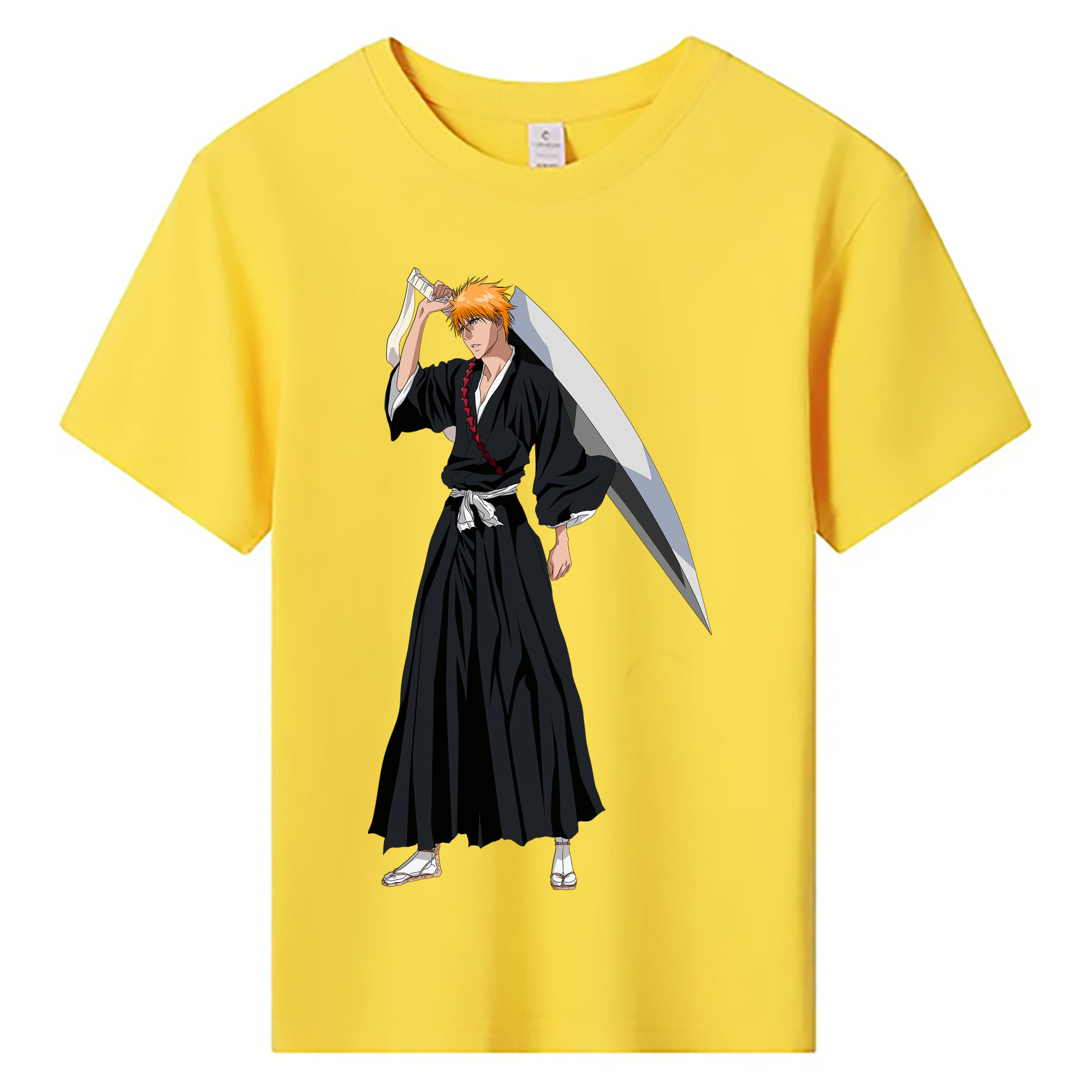 （画像用） ブリーチ 黒崎一護（くろさき いちご）BLEACH Kurosaki Ichigo 綿100％キッズTシャツ（フロントプリント）