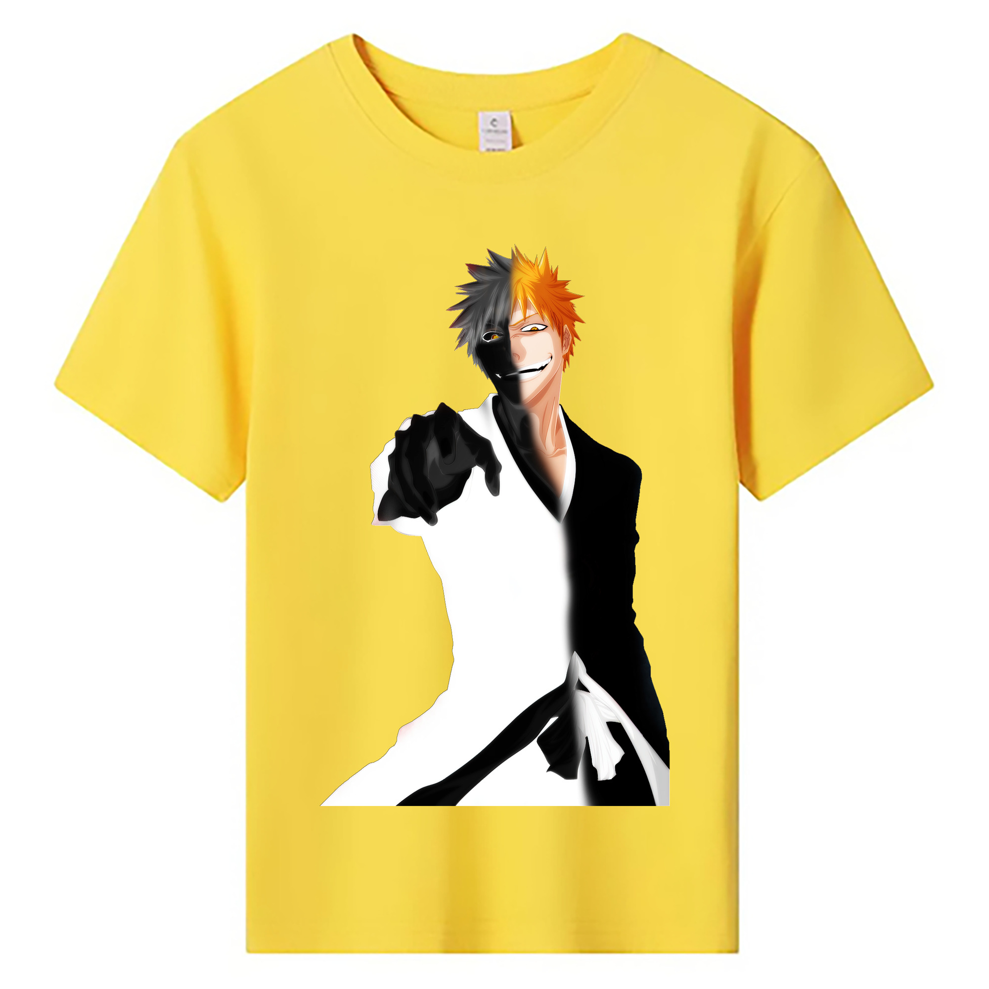 （画像用） ブリーチ 黒崎一護（くろさき いちご）BLEACH Kurosaki Ichigo 綿100％キッズTシャツ（フロントプリント）