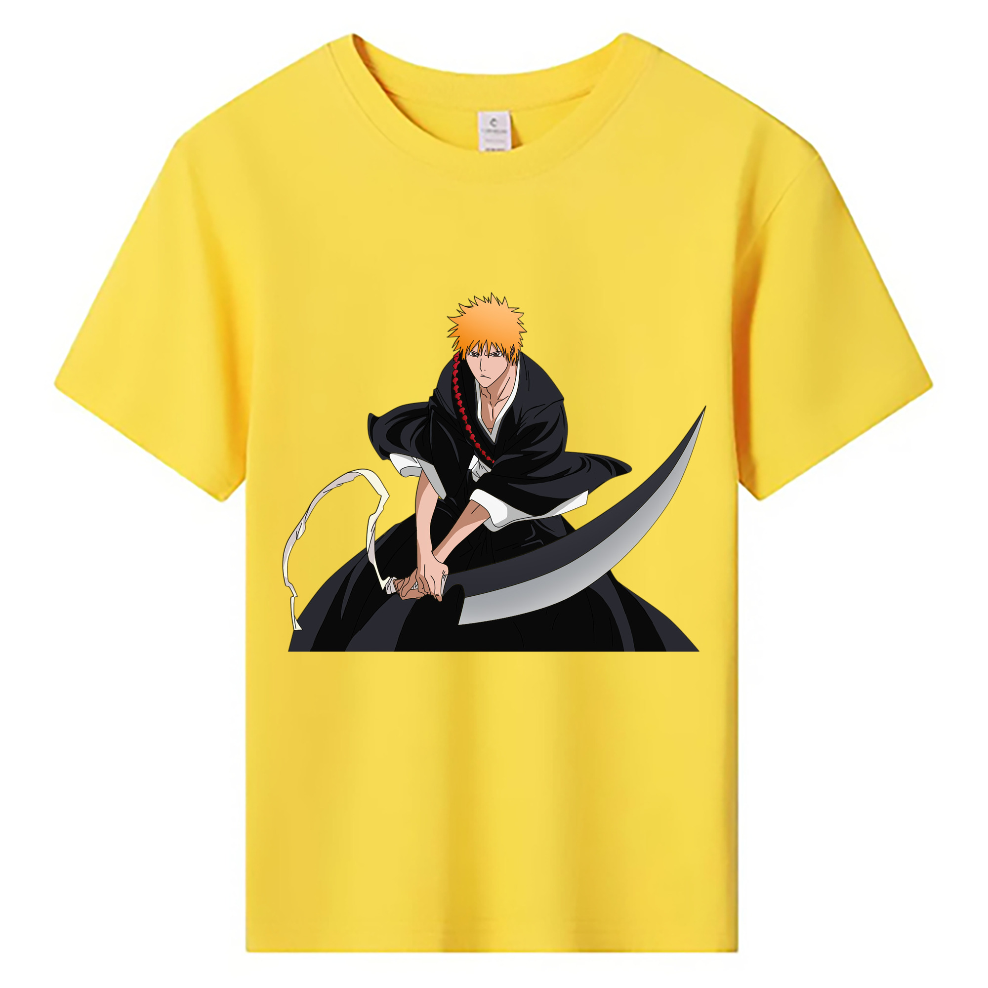 （画像用） ブリーチ 黒崎一護（くろさき いちご）BLEACH Kurosaki Ichigo 綿100％キッズTシャツ（フロントプリント）