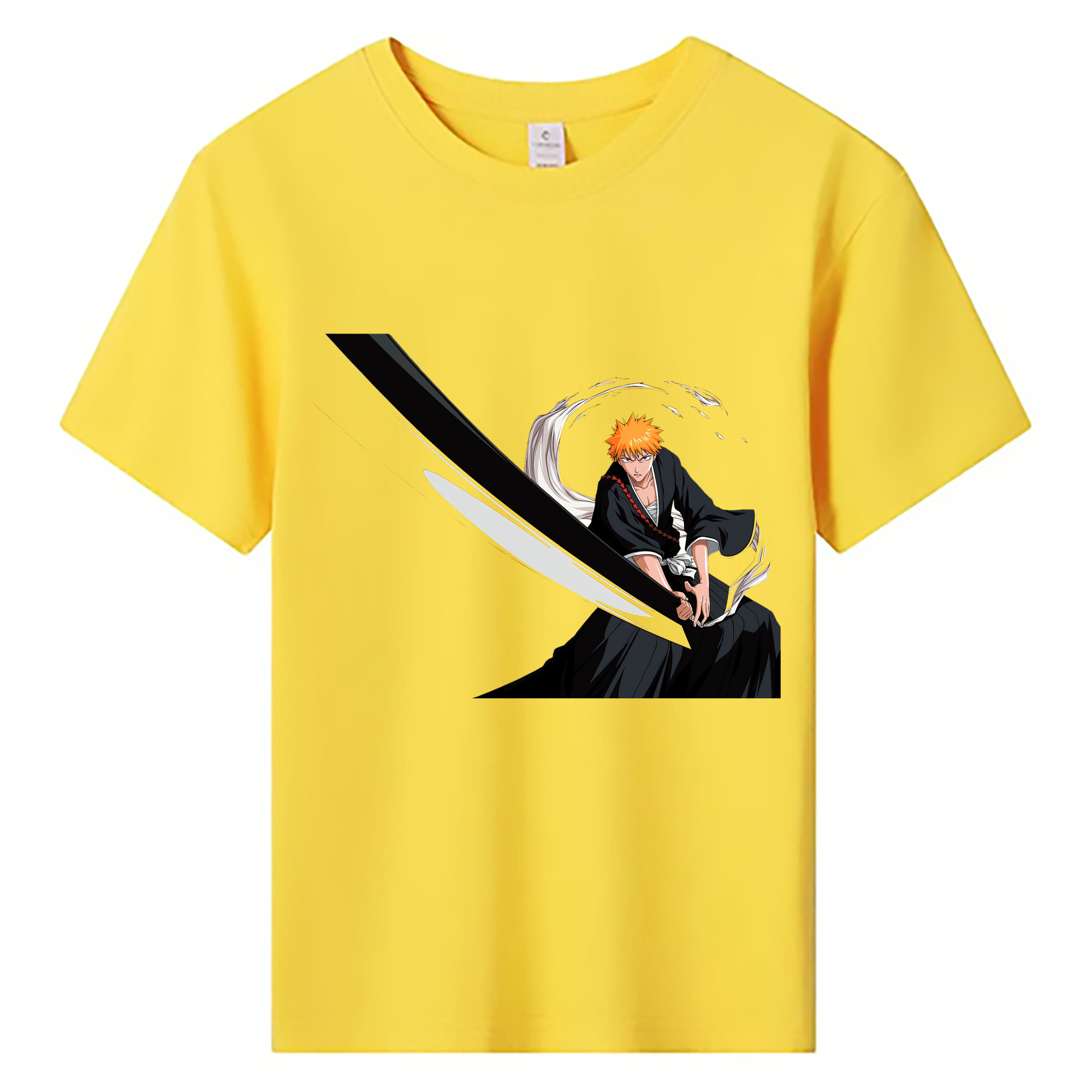 （画像用） ブリーチ 黒崎一護（くろさき いちご）BLEACH Kurosaki Ichigo 綿100％キッズTシャツ（フロントプリント）