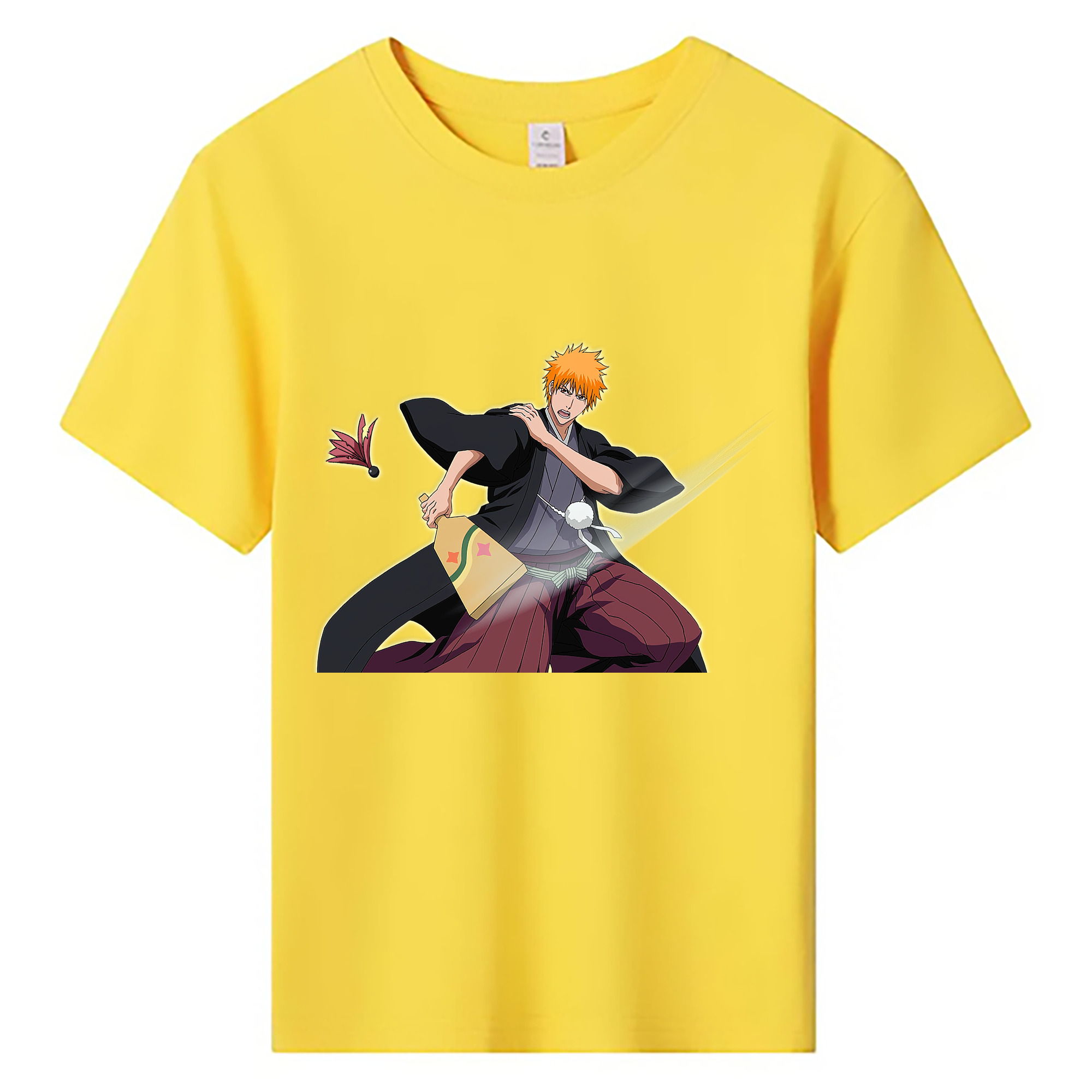 （画像用） ブリーチ 黒崎一護（くろさき いちご）BLEACH Kurosaki Ichigo 綿100％キッズTシャツ（フロントプリント）