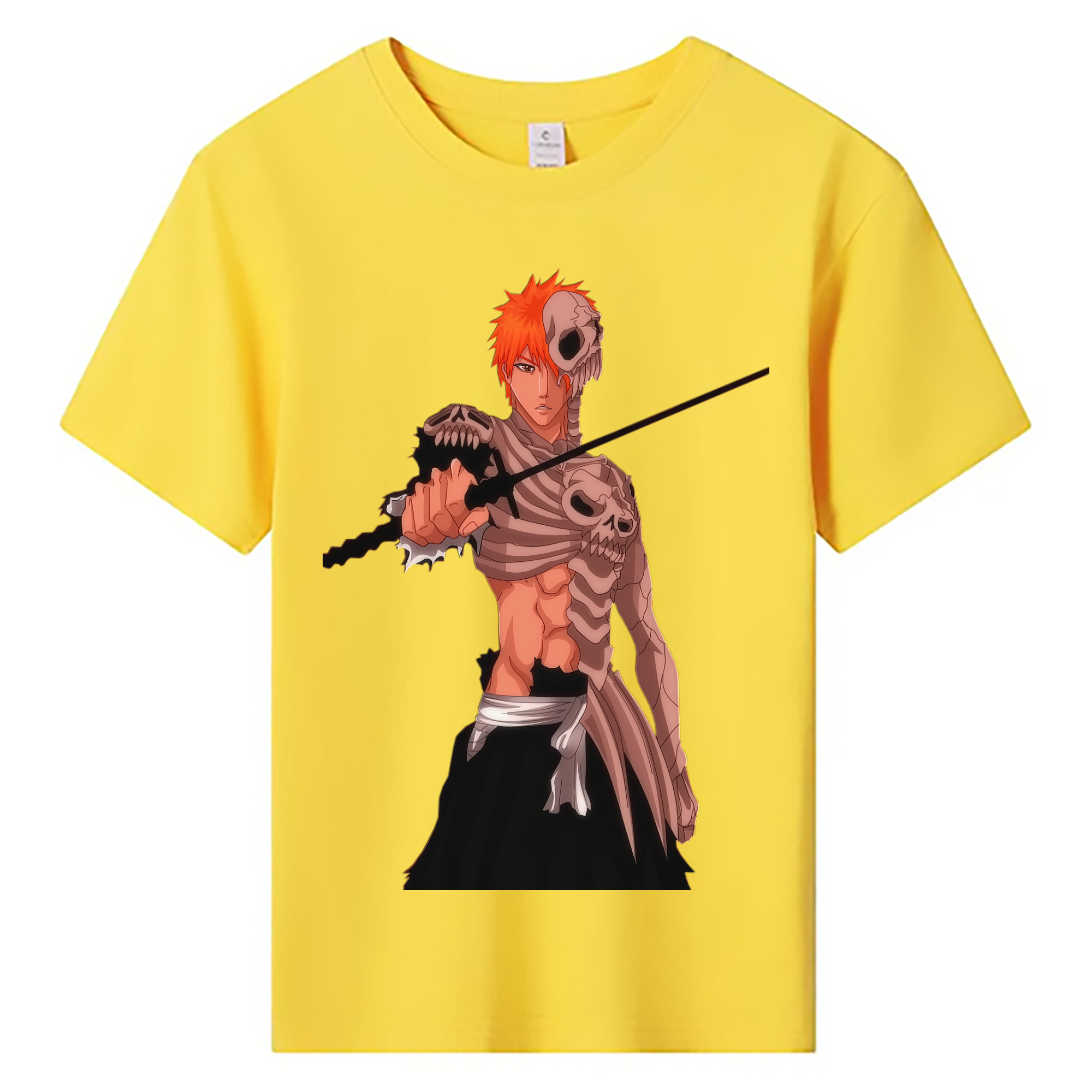 （画像用） ブリーチ 黒崎一護（くろさき いちご）BLEACH Kurosaki Ichigo 綿100％キッズTシャツ（フロントプリント）