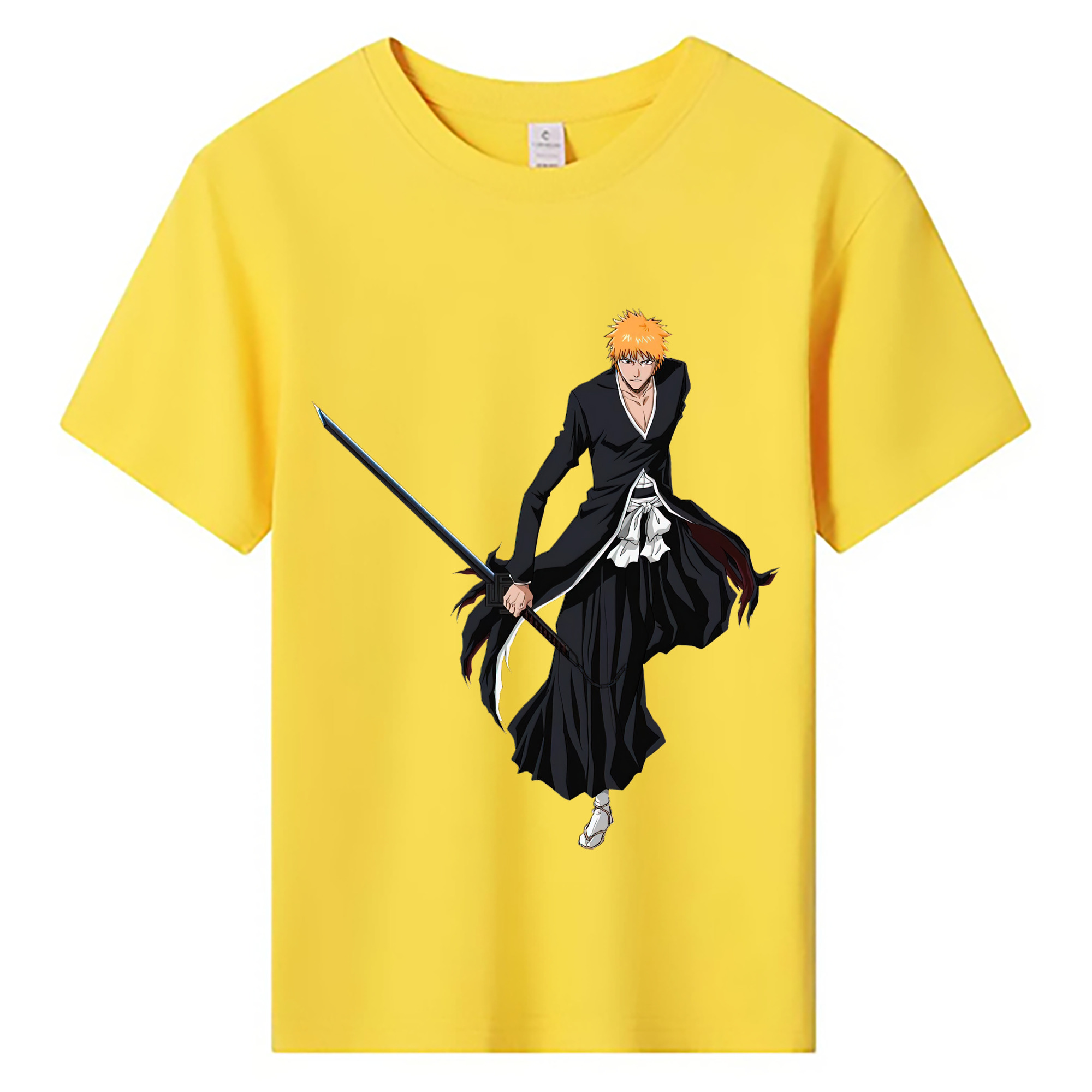 （画像用） ブリーチ 黒崎一護（くろさき いちご）BLEACH Kurosaki Ichigo 綿100％キッズTシャツ（フロントプリント）