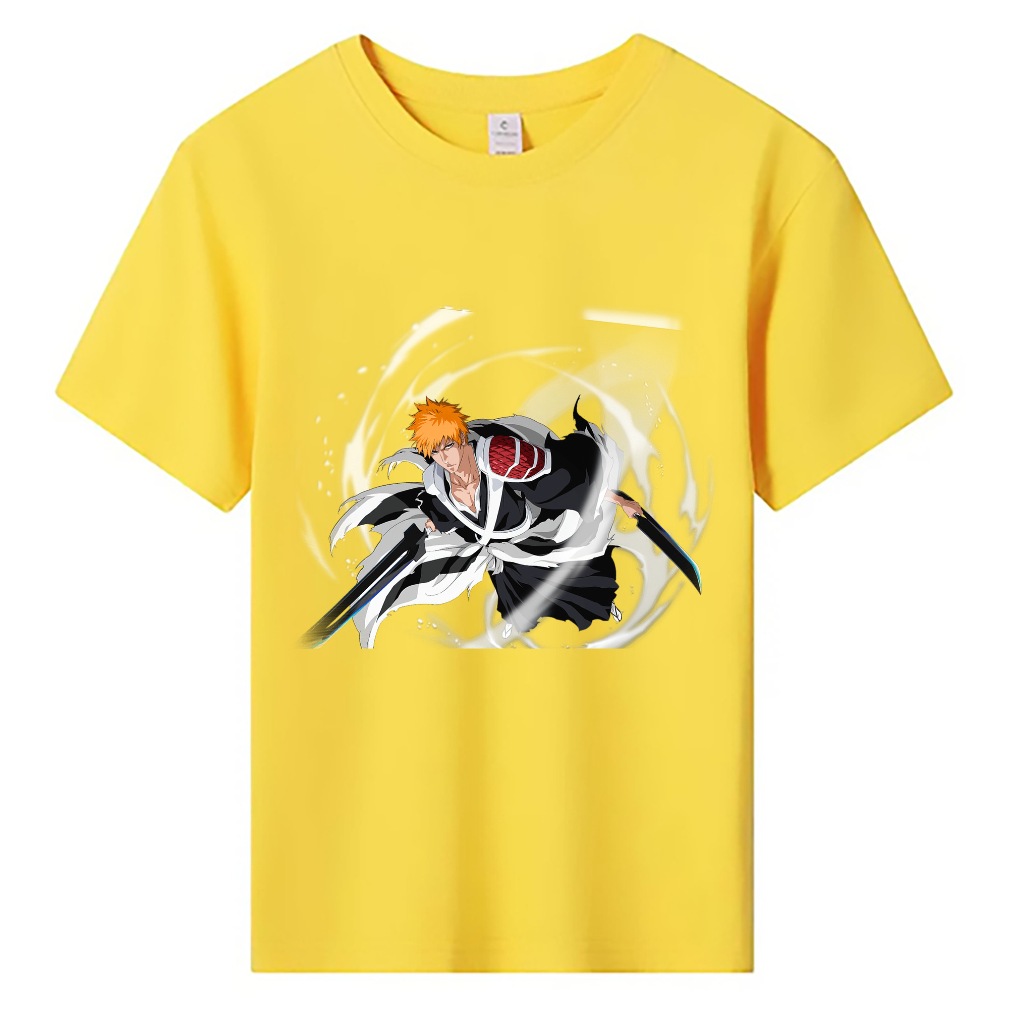 （画像用） ブリーチ 黒崎一護（くろさき いちご）BLEACH Kurosaki Ichigo 綿100％キッズTシャツ（フロントプリント）