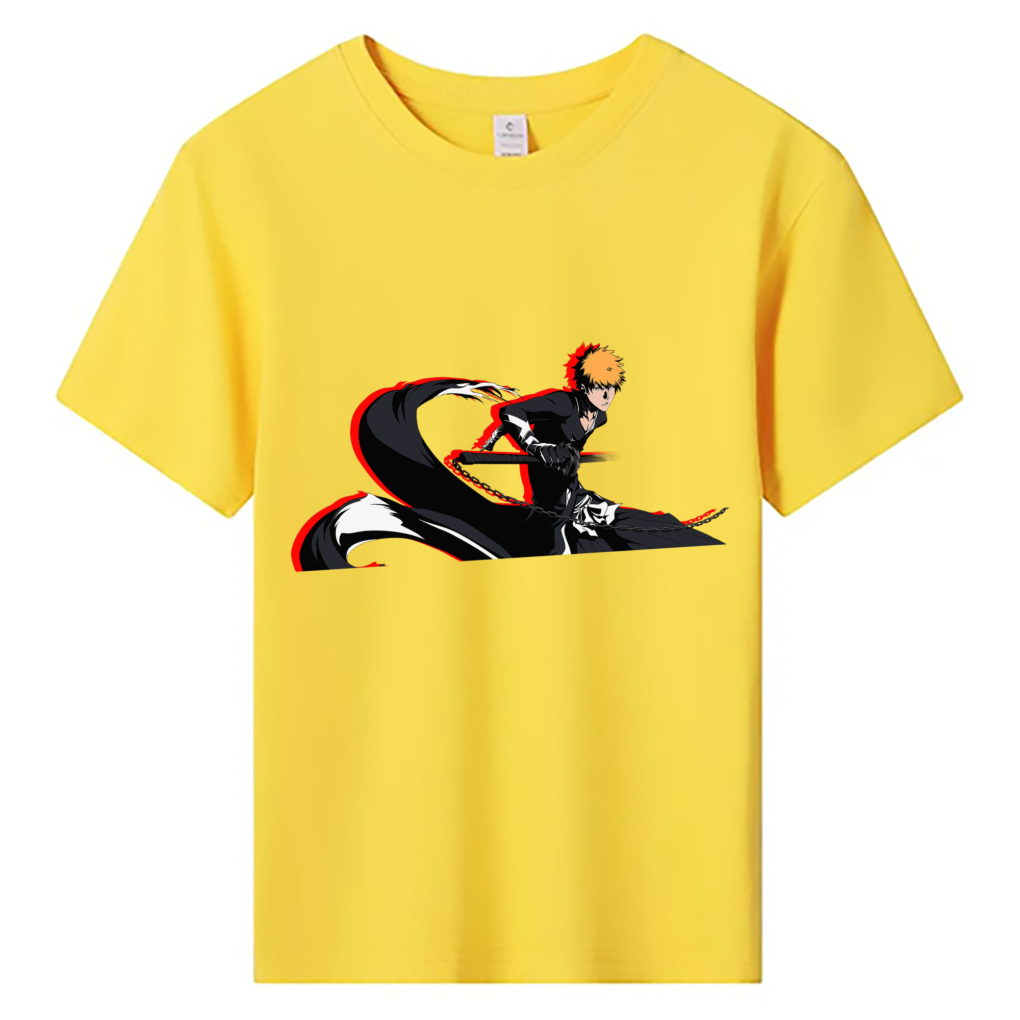 （画像用） ブリーチ 黒崎一護（くろさき いちご）BLEACH Kurosaki Ichigo 綿100％キッズTシャツ（フロントプリント）