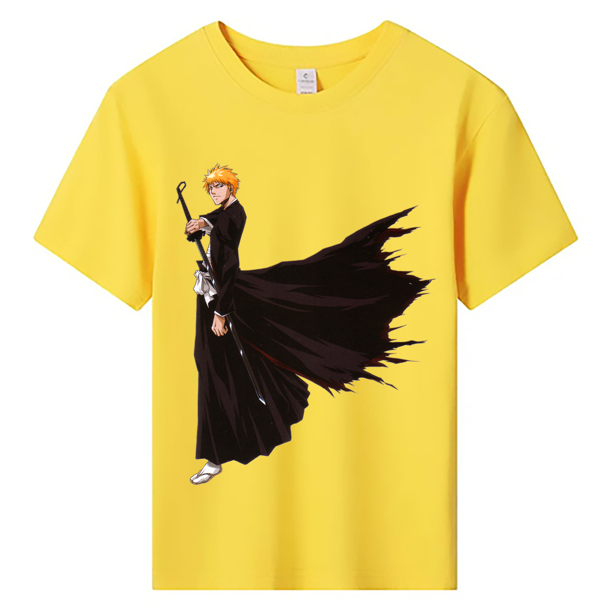 （画像用） ブリーチ 黒崎一護（くろさき いちご）BLEACH Kurosaki Ichigo 綿100％キッズTシャツ（フロントプリント）