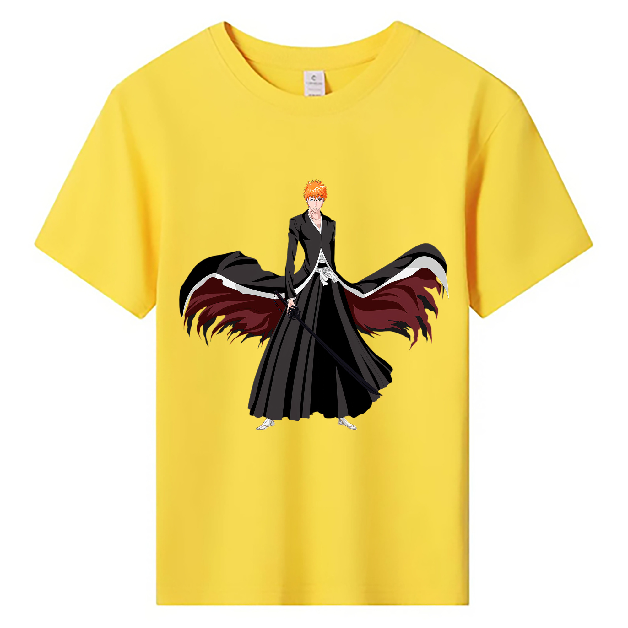 （画像用） ブリーチ 黒崎一護（くろさき いちご）BLEACH Kurosaki Ichigo 綿100％キッズTシャツ（フロントプリント）
