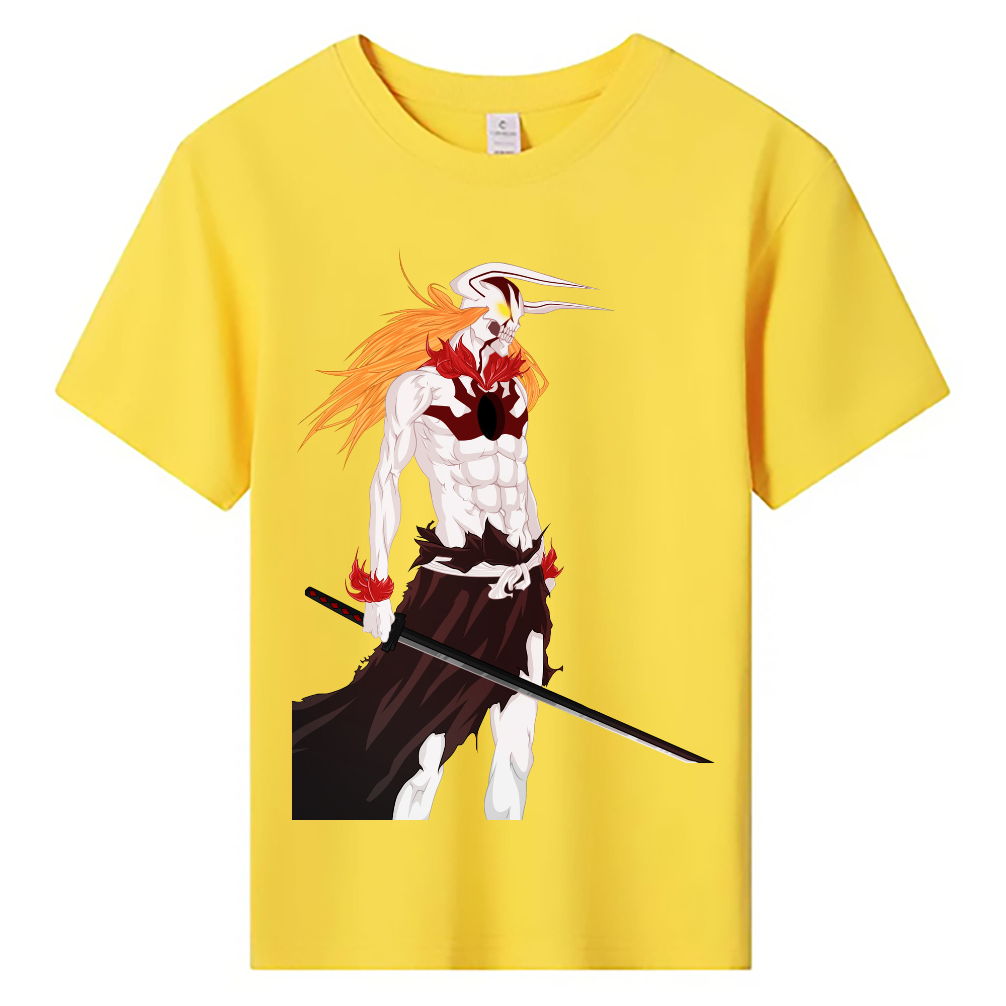 （画像用） ブリーチ 黒崎一護（くろさき いちご）BLEACH Kurosaki Ichigo 綿100％キッズTシャツ（フロントプリント）