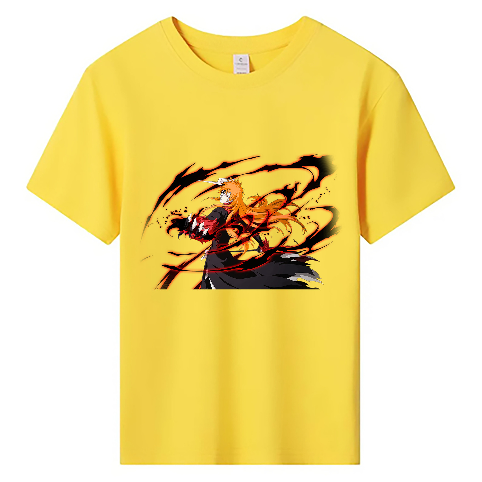 （画像用） ブリーチ 黒崎一護（くろさき いちご）BLEACH Kurosaki Ichigo 綿100％キッズTシャツ（フロントプリント）