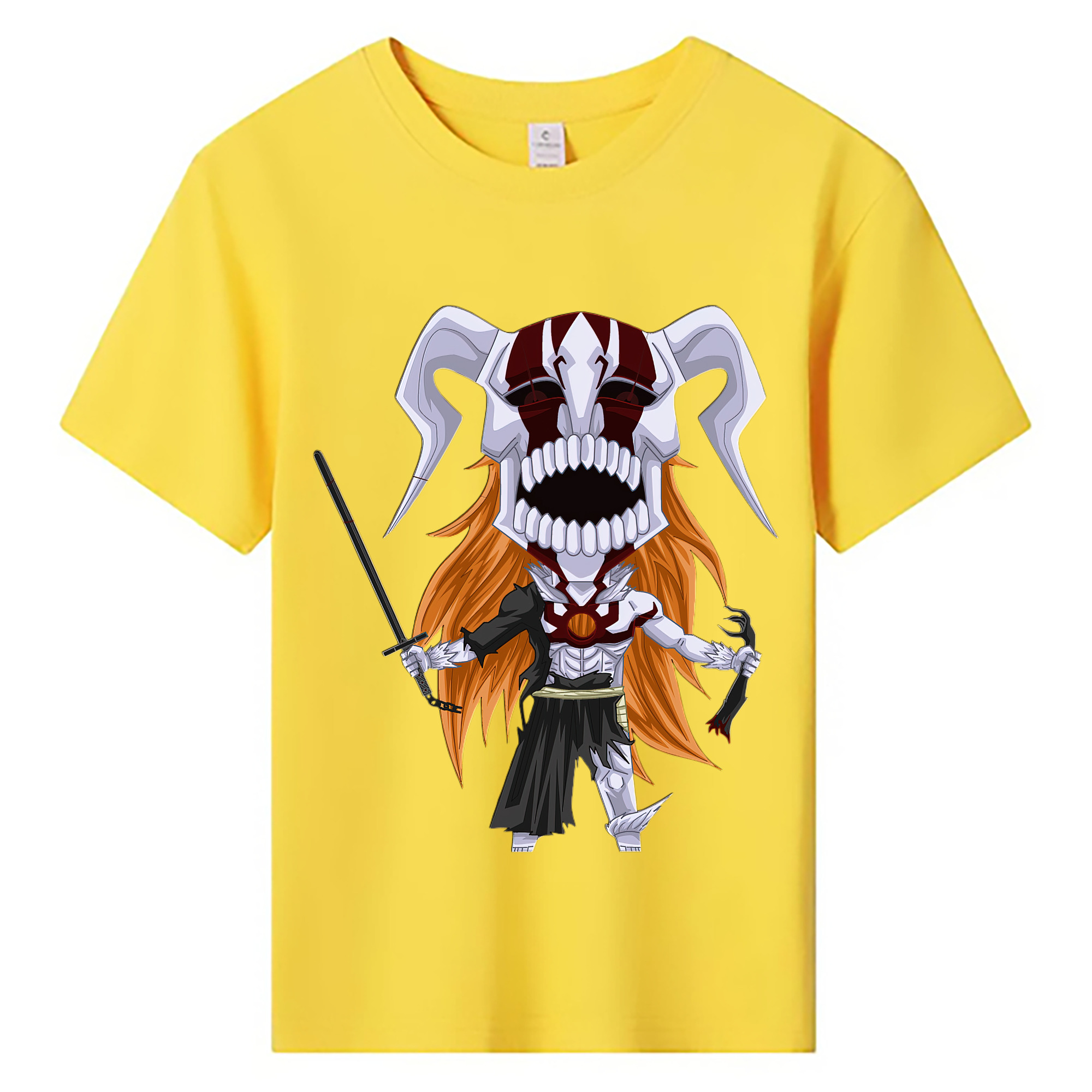 （画像用） ブリーチ 黒崎一護（くろさき いちご）BLEACH Kurosaki Ichigo 綿100％キッズTシャツ（フロントプリント）