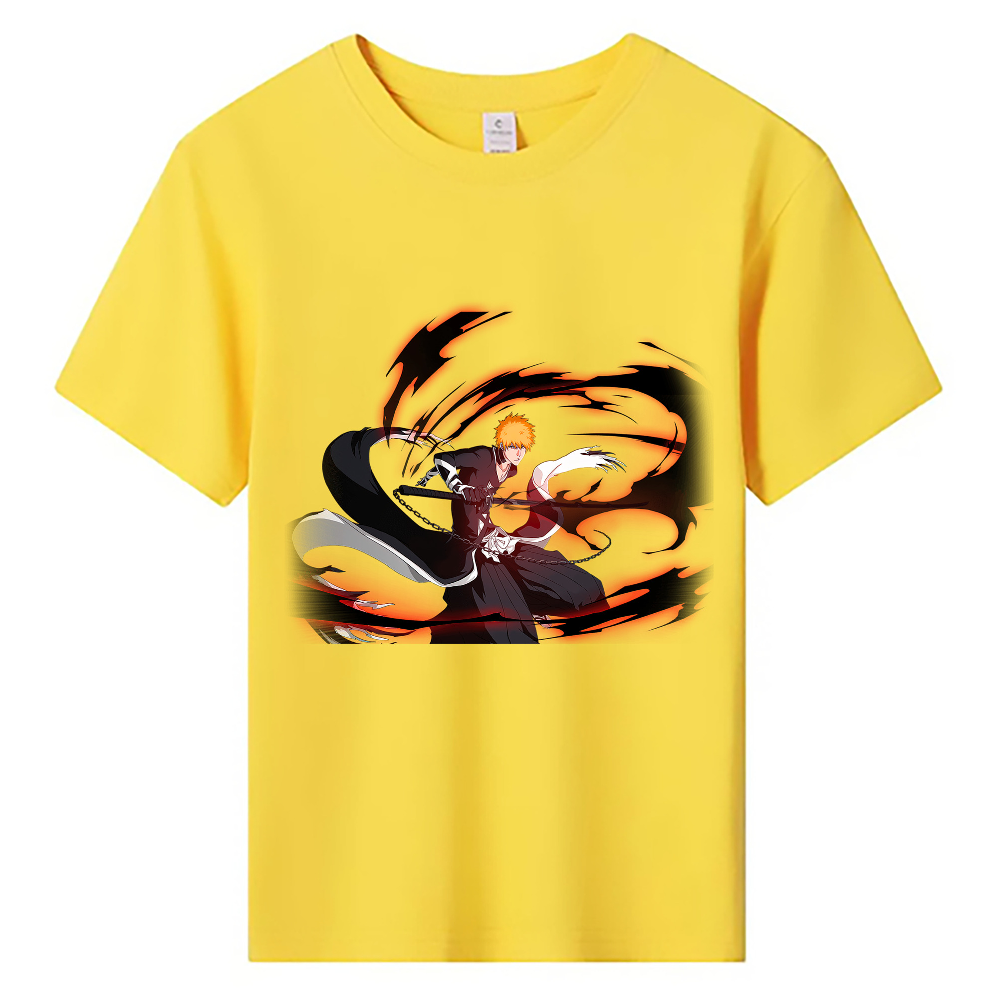 （画像用） ブリーチ 黒崎一護（くろさき いちご）BLEACH Kurosaki Ichigo 綿100％キッズTシャツ（フロントプリント）