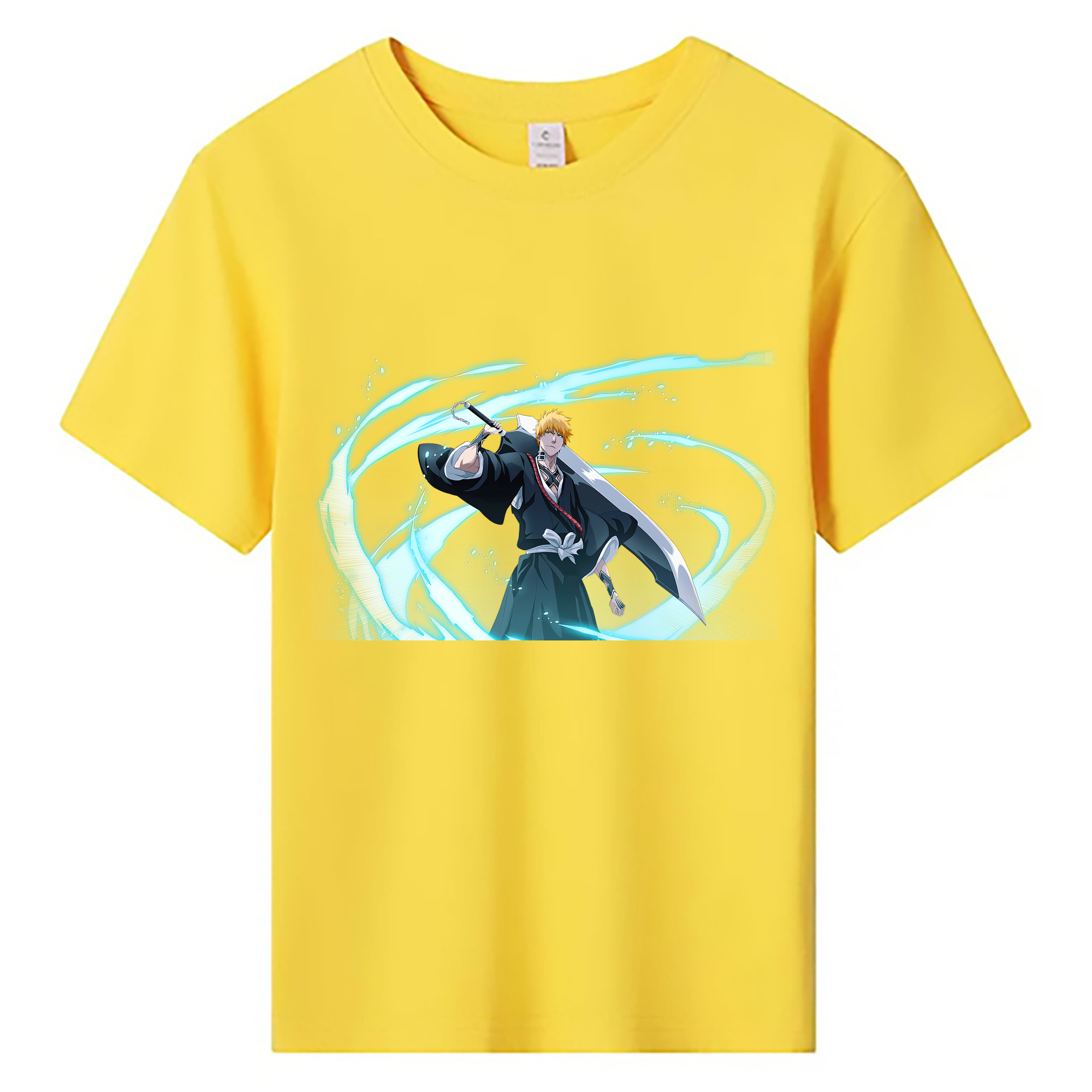 （画像用） ブリーチ 黒崎一護（くろさき いちご）BLEACH Kurosaki Ichigo 綿100％キッズTシャツ（フロントプリント）