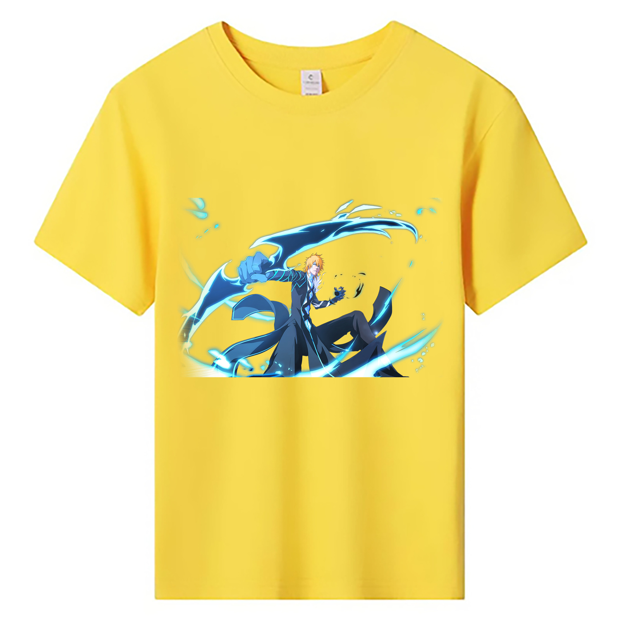 （画像用） ブリーチ 黒崎一護（くろさき いちご）BLEACH Kurosaki Ichigo 綿100％キッズTシャツ（フロントプリント）