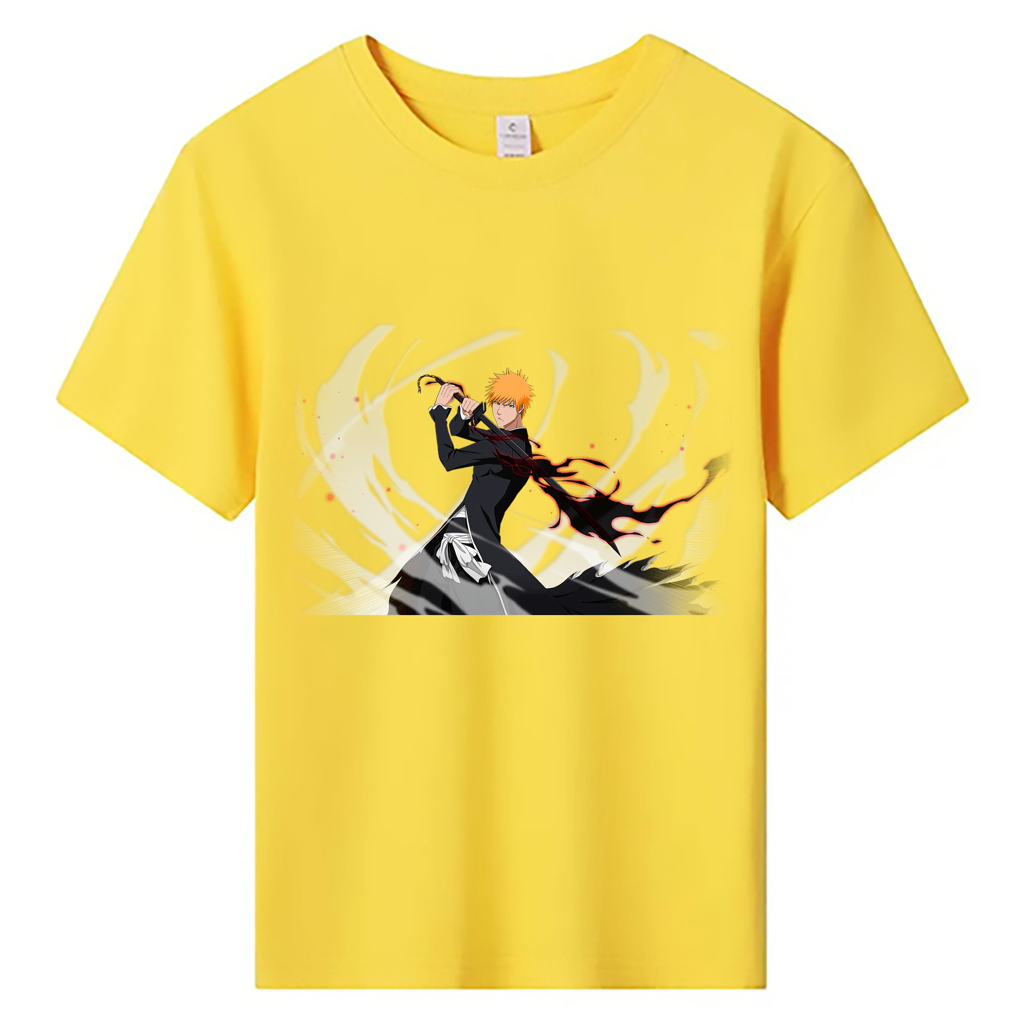 （画像用） ブリーチ 黒崎一護（くろさき いちご）BLEACH Kurosaki Ichigo 綿100％キッズTシャツ（フロントプリント）