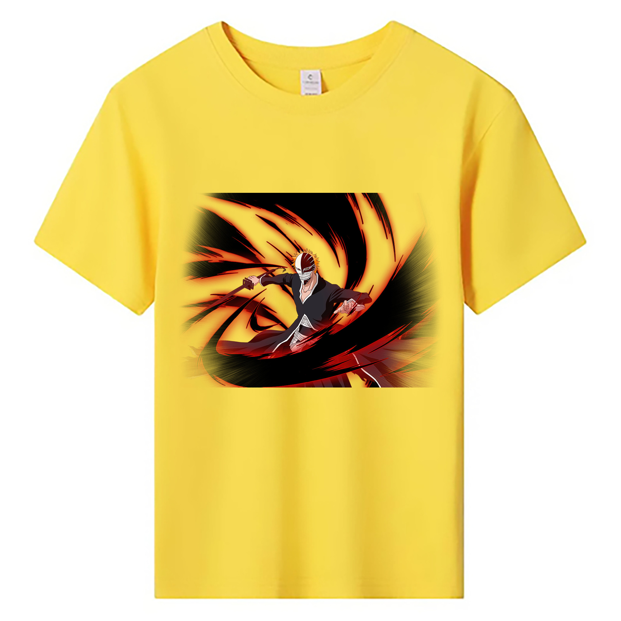 （画像用） ブリーチ 黒崎一護（くろさき いちご）BLEACH Kurosaki Ichigo 綿100％キッズTシャツ（フロントプリント）