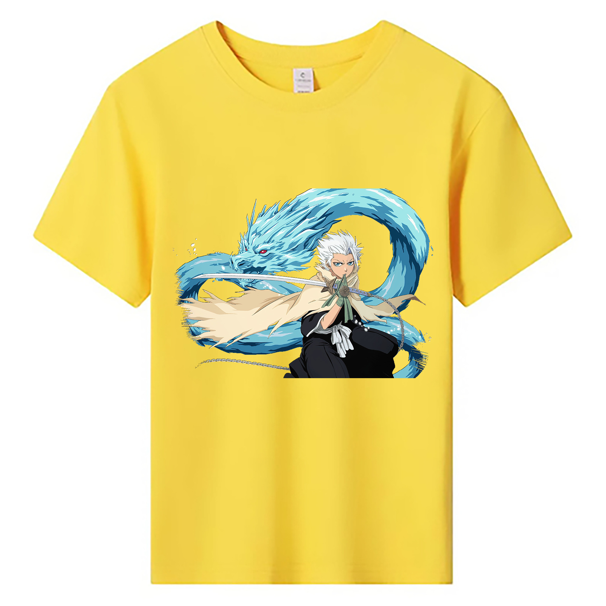 （画像用） ブリーチ 日番谷冬獅郎（ひつがや とうしろう） BLEACH Hitsugaya Toushirou 綿100％キッズTシャツ（フロントプリント）