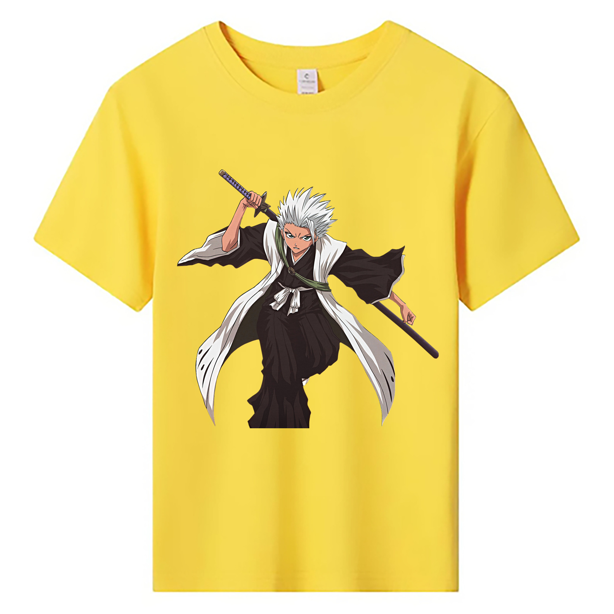（画像用） ブリーチ 日番谷冬獅郎（ひつがや とうしろう） BLEACH Hitsugaya Toushirou 綿100％キッズTシャツ（フロントプリント）