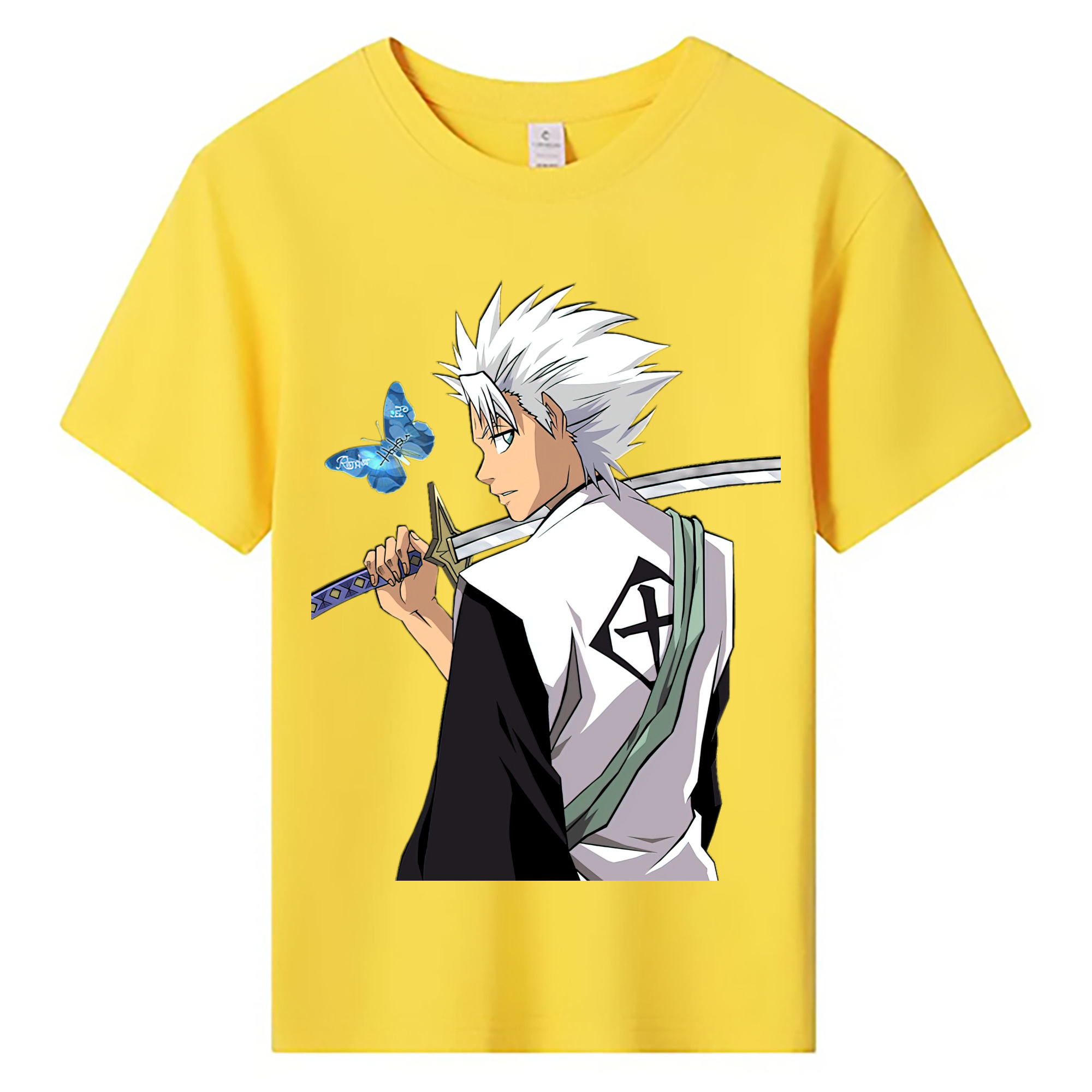（画像用） ブリーチ 日番谷冬獅郎（ひつがや とうしろう） BLEACH Hitsugaya Toushirou 綿100％キッズTシャツ（フロントプリント）