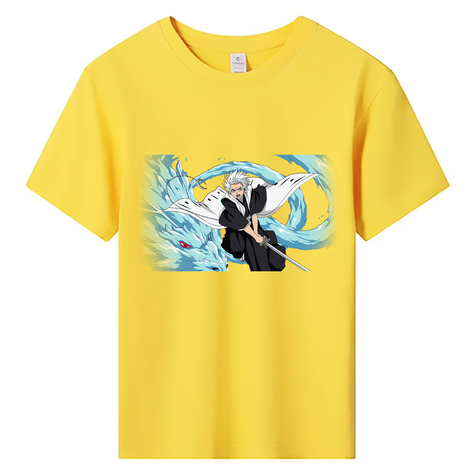 （画像用） ブリーチ 日番谷冬獅郎（ひつがや とうしろう） BLEACH Hitsugaya Toushirou 綿100％キッズTシャツ（フロントプリント）