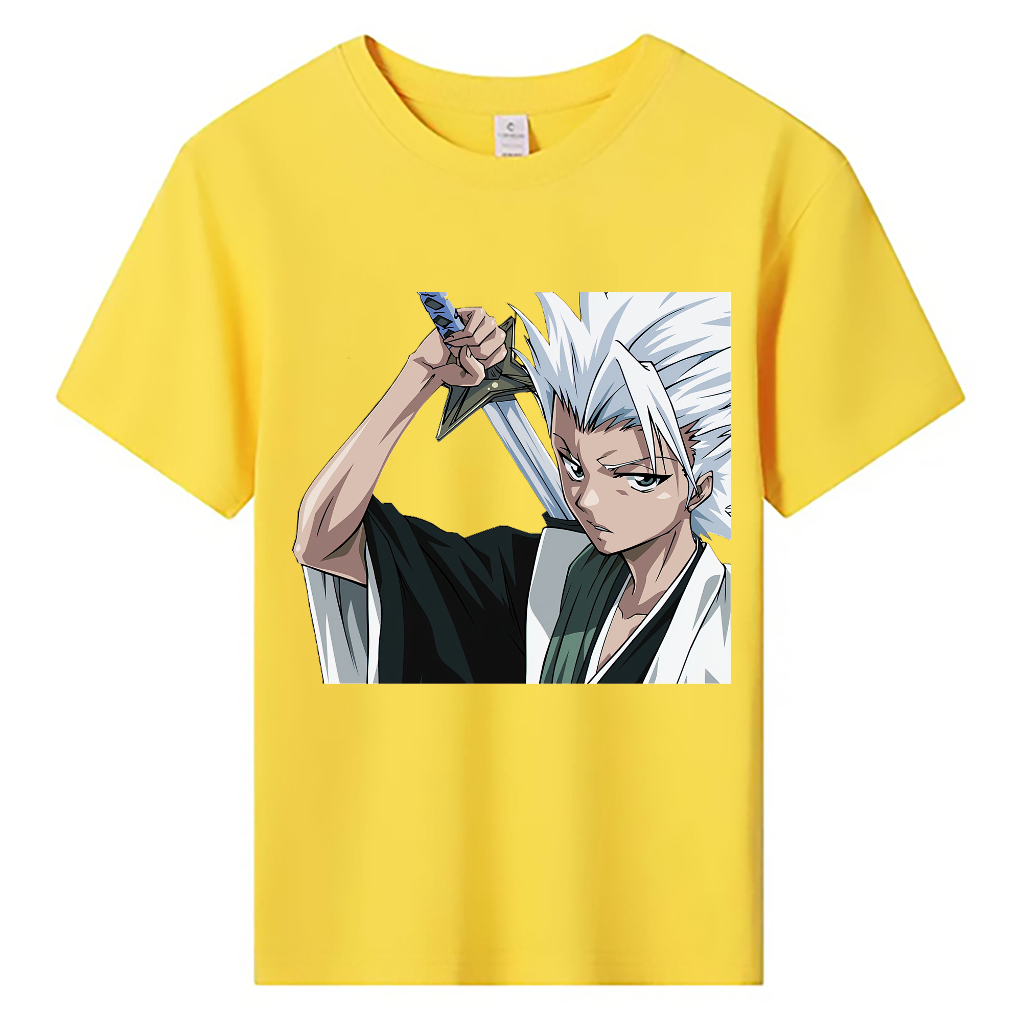 （画像用） ブリーチ 日番谷冬獅郎（ひつがや とうしろう） BLEACH Hitsugaya Toushirou 綿100％キッズTシャツ（フロントプリント）