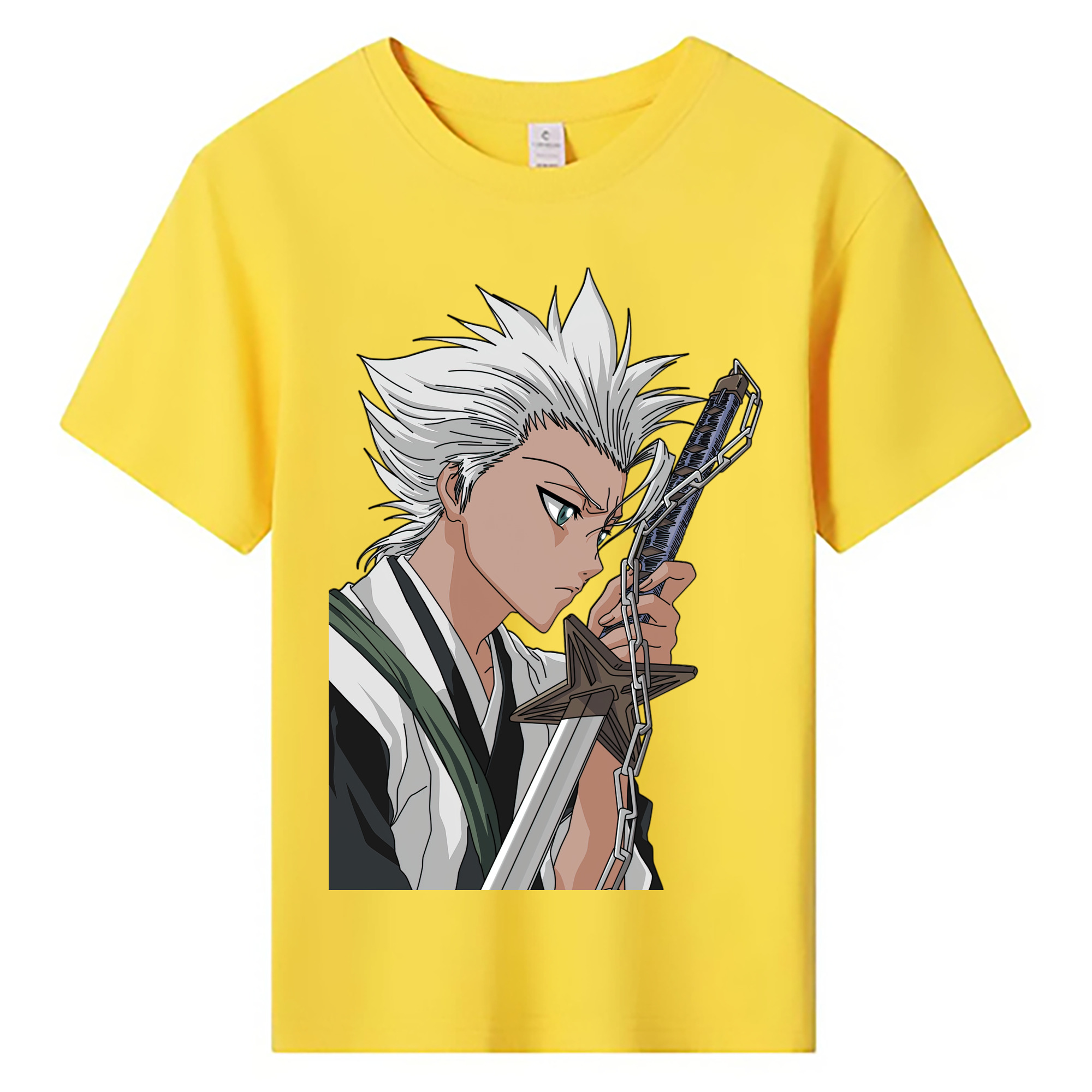 （画像用） ブリーチ 日番谷冬獅郎（ひつがや とうしろう） BLEACH Hitsugaya Toushirou 綿100％キッズTシャツ（フロントプリント）