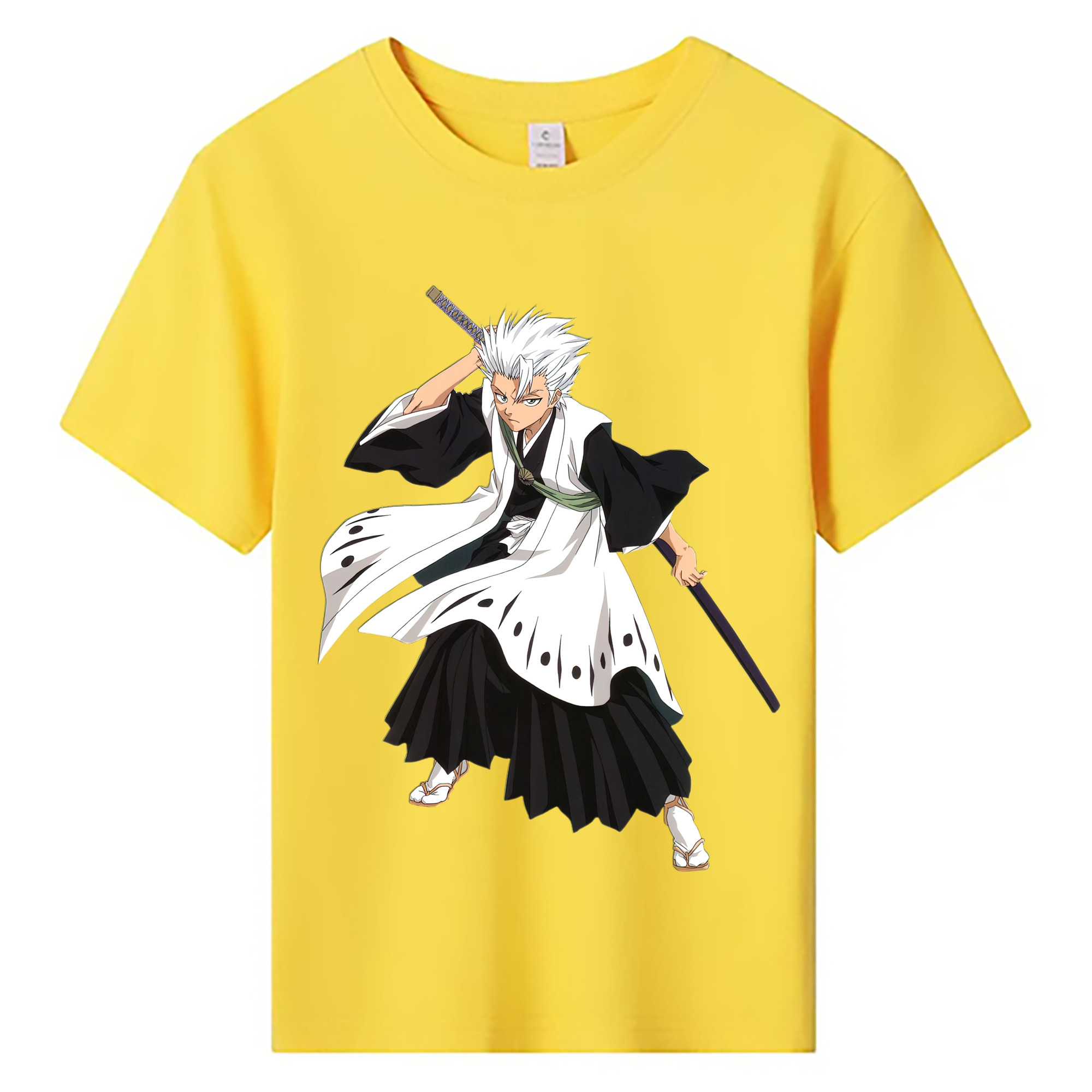 （画像用） ブリーチ 日番谷冬獅郎（ひつがや とうしろう） BLEACH Hitsugaya Toushirou 綿100％キッズTシャツ（フロントプリント）