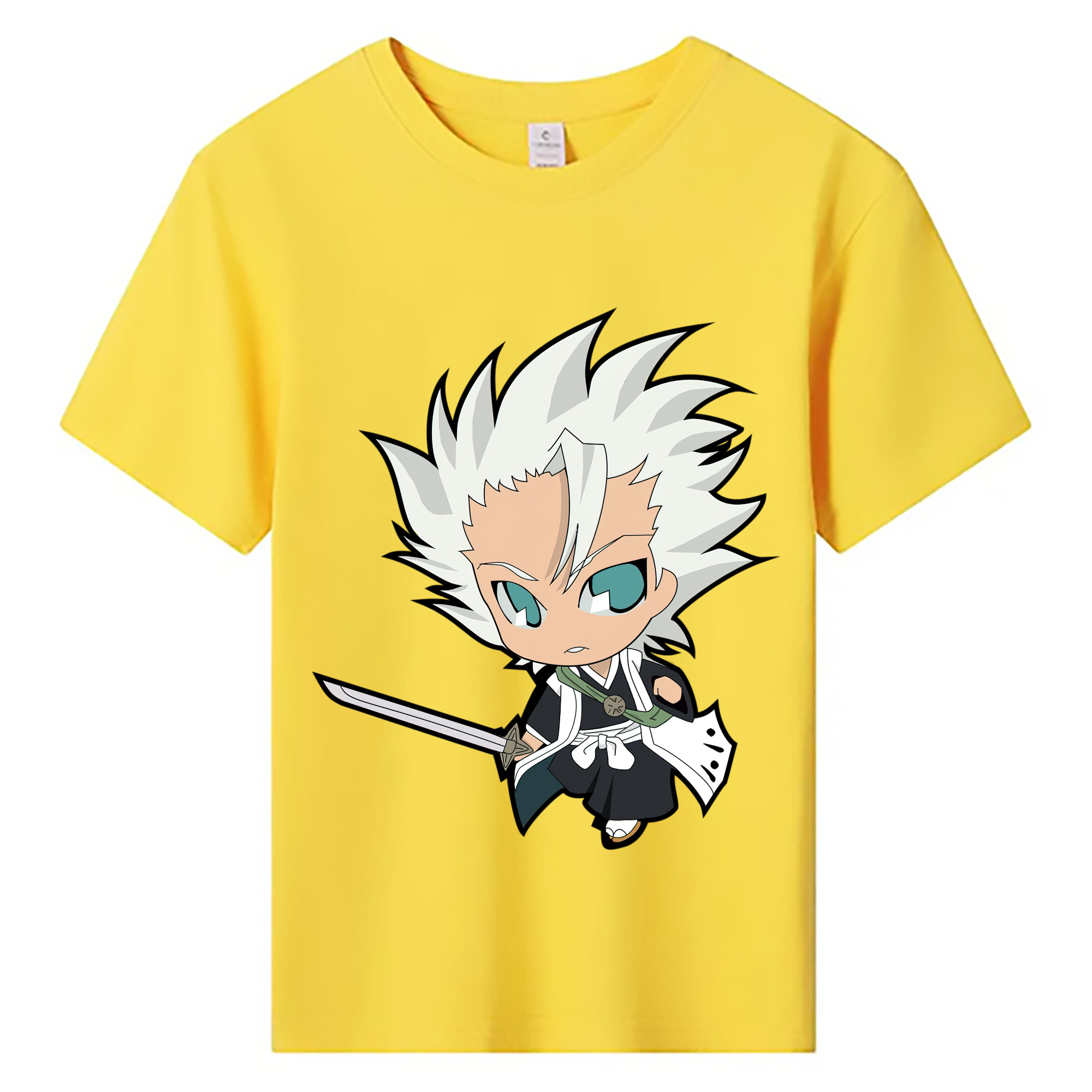 （画像用） ブリーチ 日番谷冬獅郎（ひつがや とうしろう） BLEACH Hitsugaya Toushirou 綿100％キッズTシャツ（フロントプリント）
