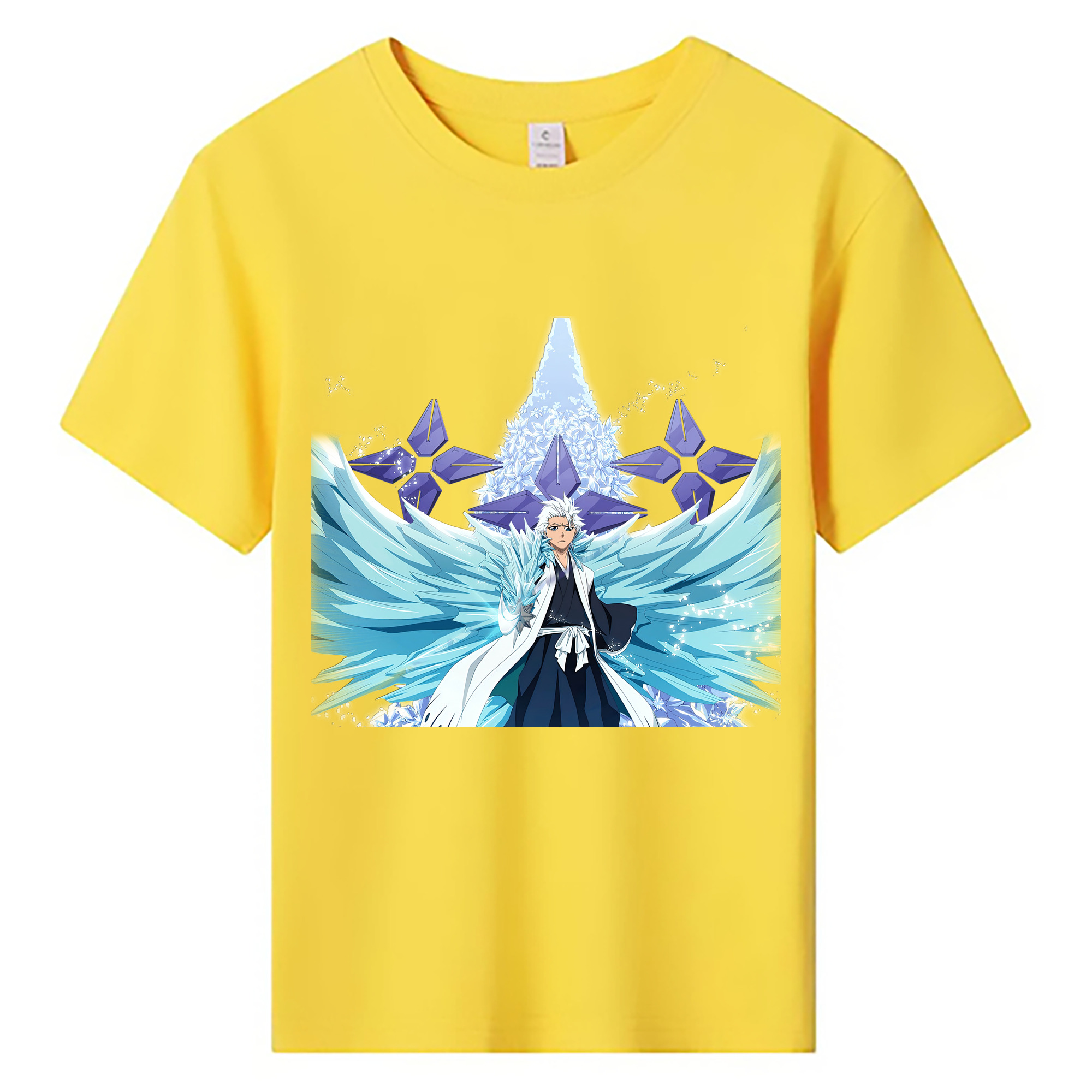 （画像用） ブリーチ 日番谷冬獅郎（ひつがや とうしろう） BLEACH Hitsugaya Toushirou 綿100％キッズTシャツ（フロントプリント）
