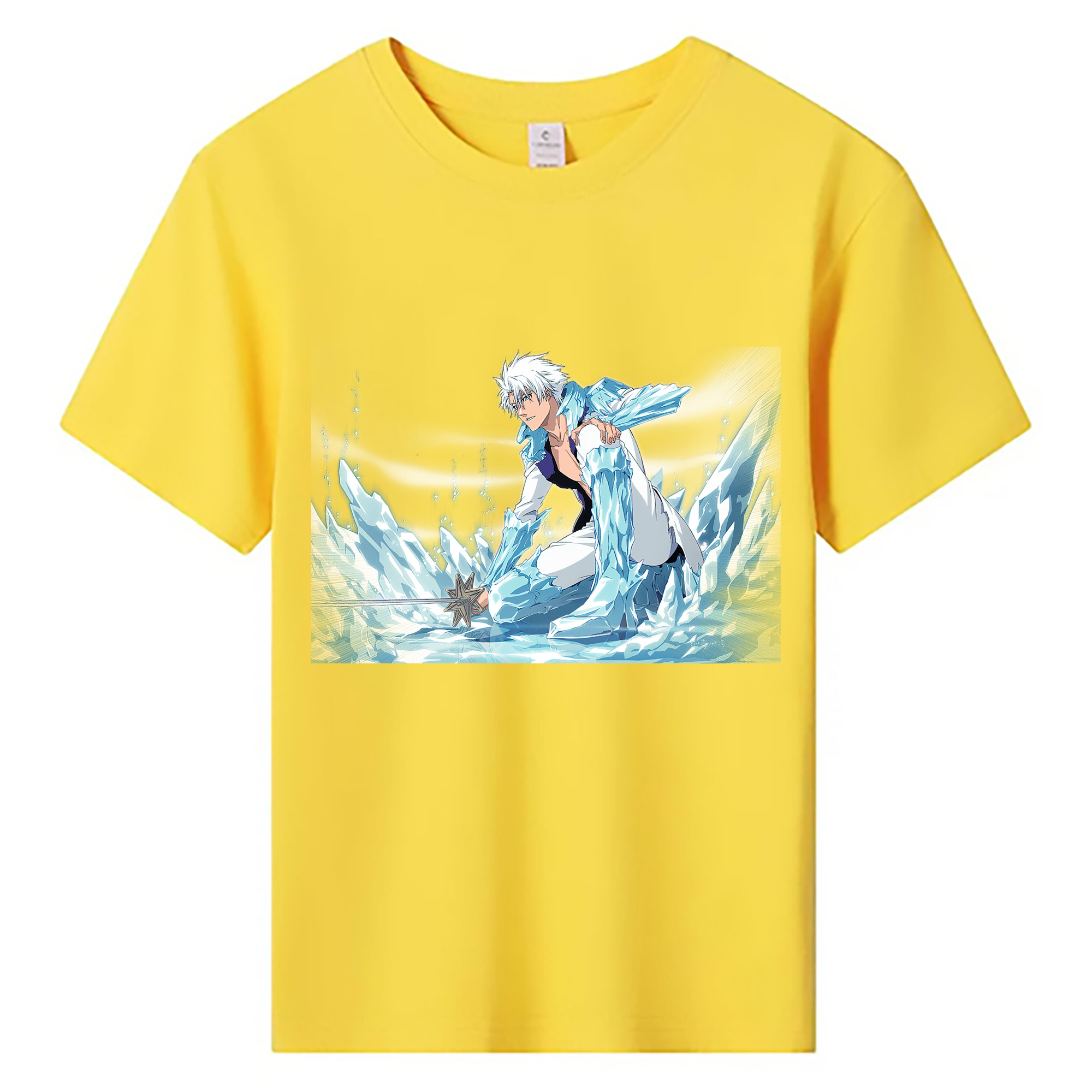 （画像用） ブリーチ 日番谷冬獅郎（ひつがや とうしろう） BLEACH Hitsugaya Toushirou 綿100％キッズTシャツ（フロントプリント）