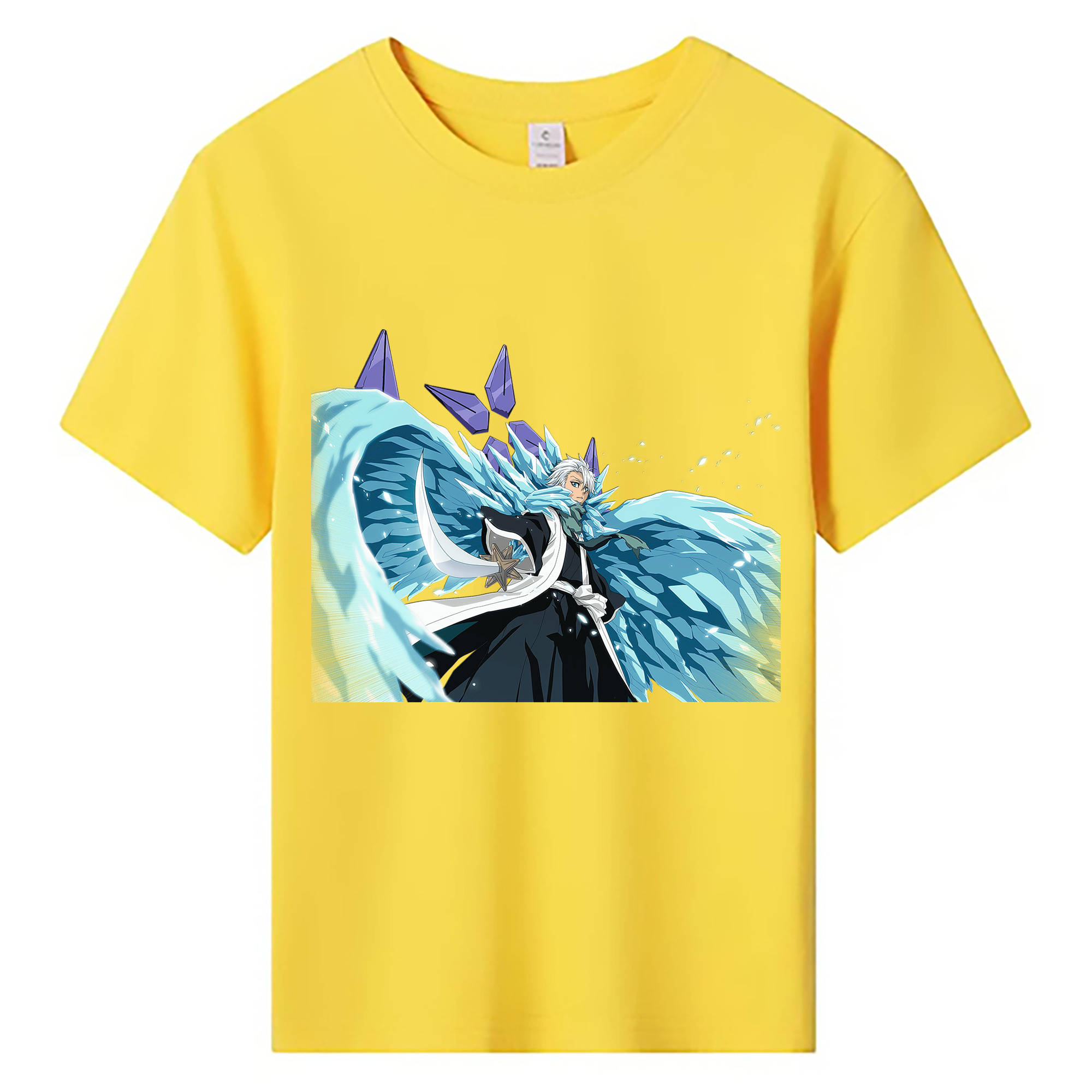 （画像用） ブリーチ 日番谷冬獅郎（ひつがや とうしろう） BLEACH Hitsugaya Toushirou 綿100％キッズTシャツ（フロントプリント）