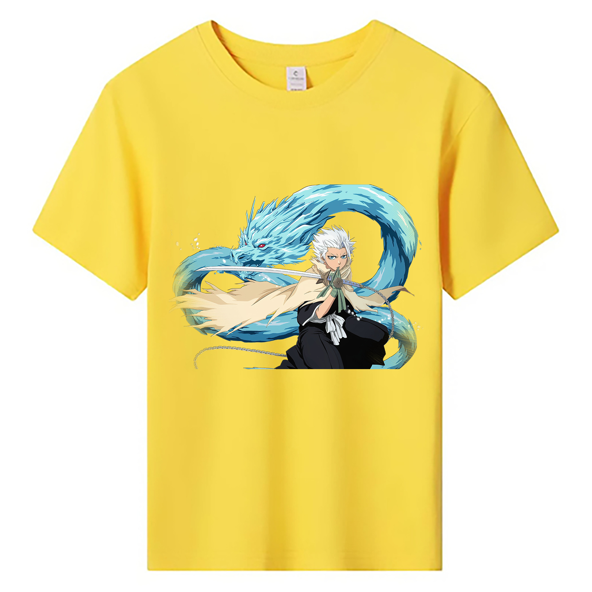 （画像用） ブリーチ 日番谷冬獅郎（ひつがや とうしろう） BLEACH Hitsugaya Toushirou 綿100％キッズTシャツ（フロントプリント）