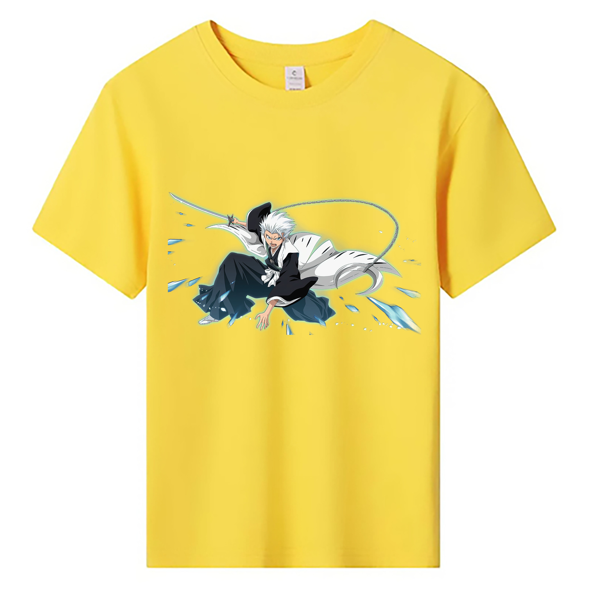 （画像用） ブリーチ 日番谷冬獅郎（ひつがや とうしろう） BLEACH Hitsugaya Toushirou 綿100％キッズTシャツ（フロントプリント）
