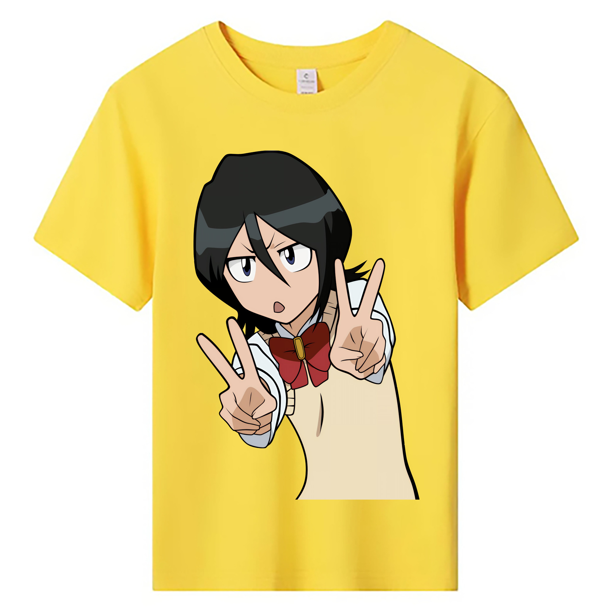 （画像用） ブリーチ 朽木ルキア BLEACH Kuchiki Rukia 綿100％キッズTシャツ（フロントプリント）