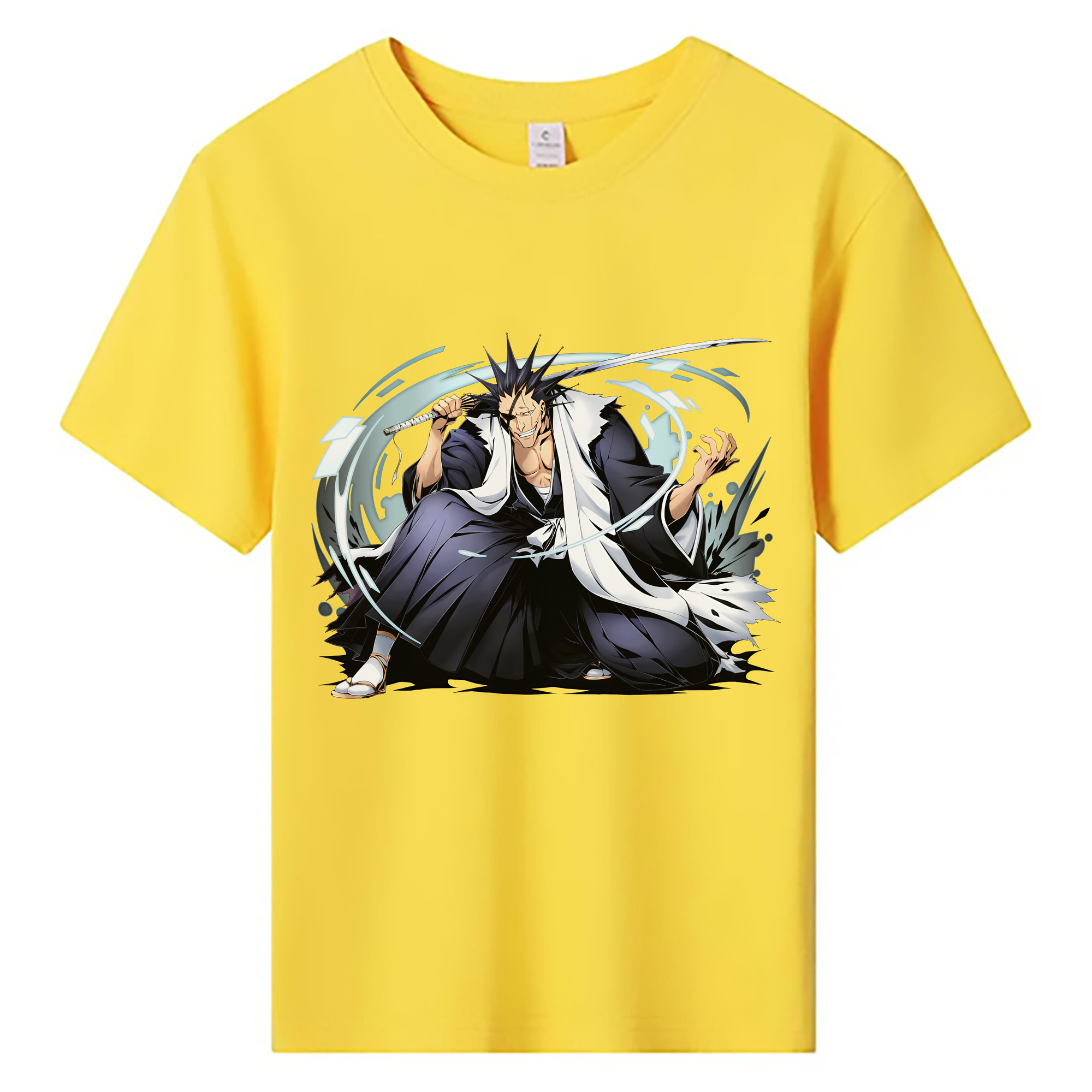 （画像用） ブリーチ ざらき けんぱち BLEACH Zaraki Kenpachi 綿100％キッズTシャツ（フロントプリント）